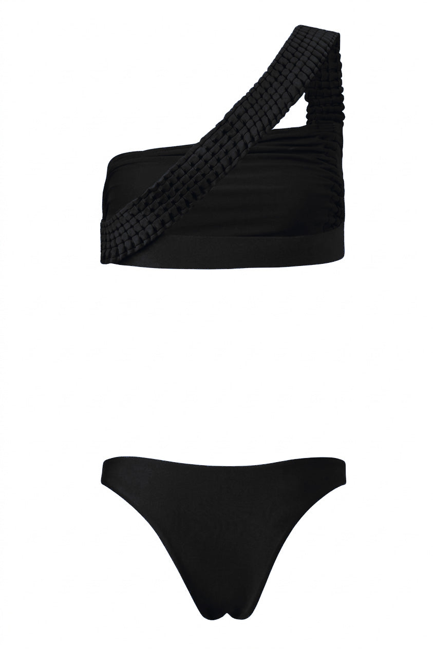 Biquíni Wave Ombro Só Preto