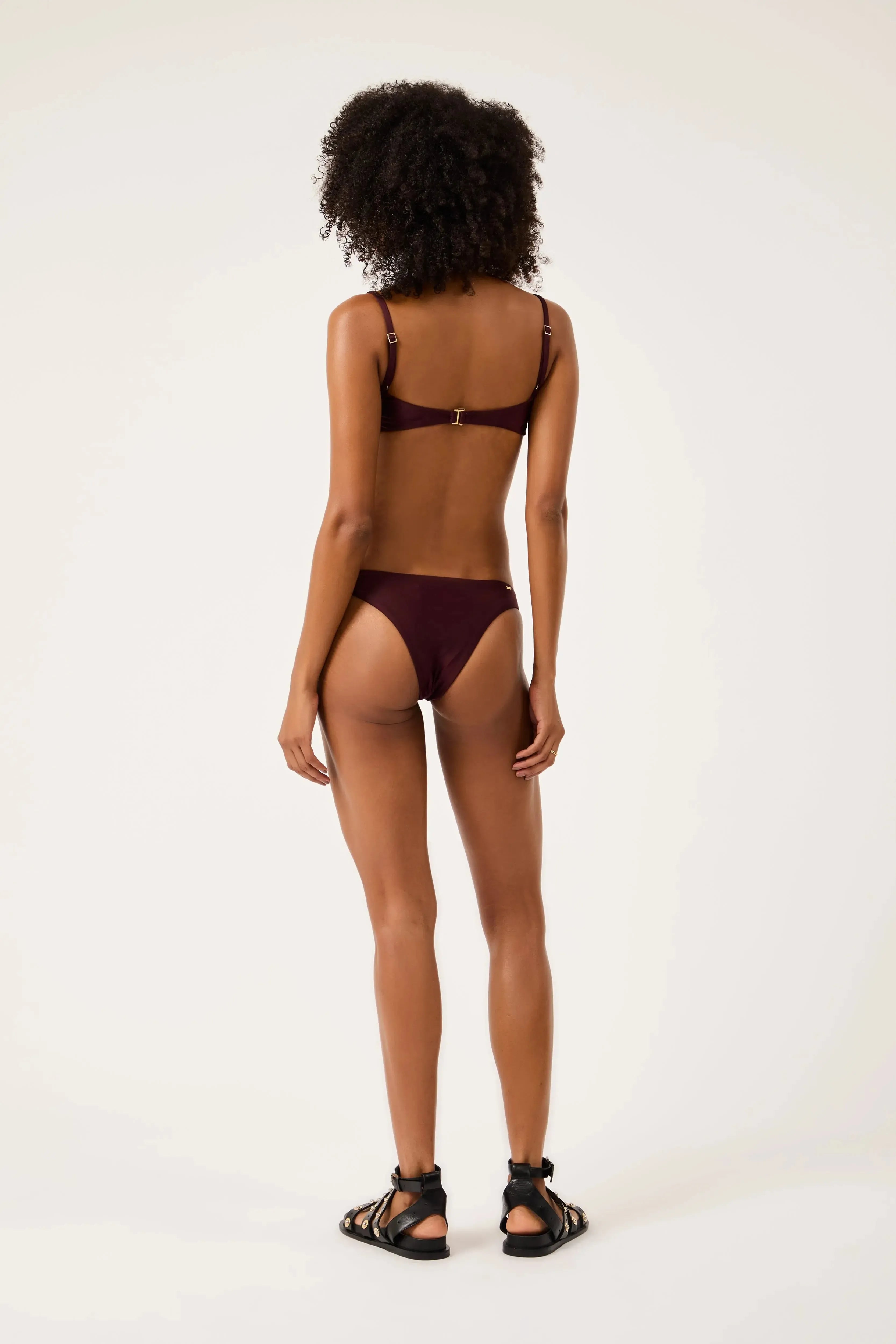 Biquini Faixa Matelassê Fleur Du Dune Bordeaux