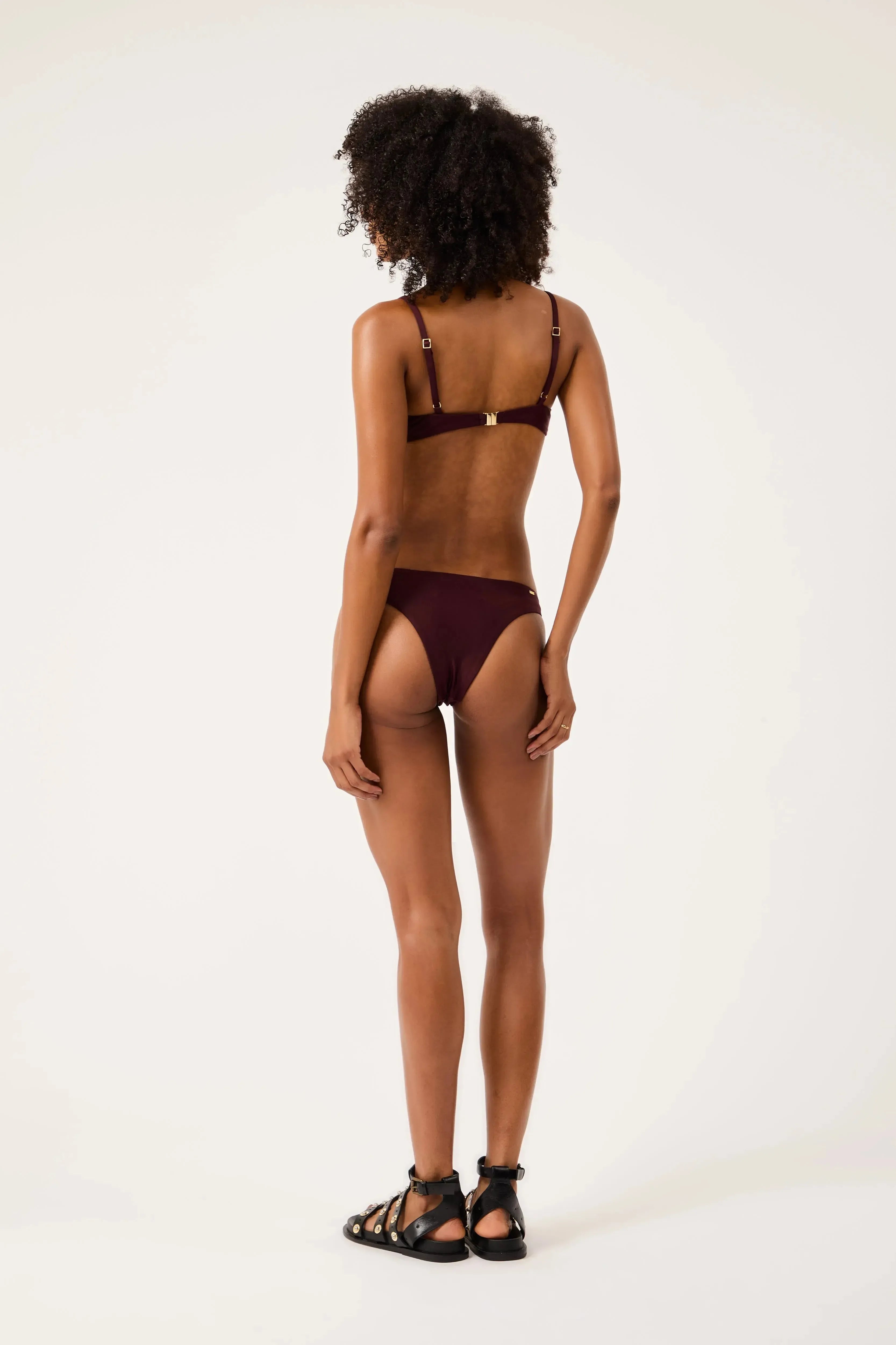 Biquini Meia Taça Matelassê Fleur Du Dune Bordeaux