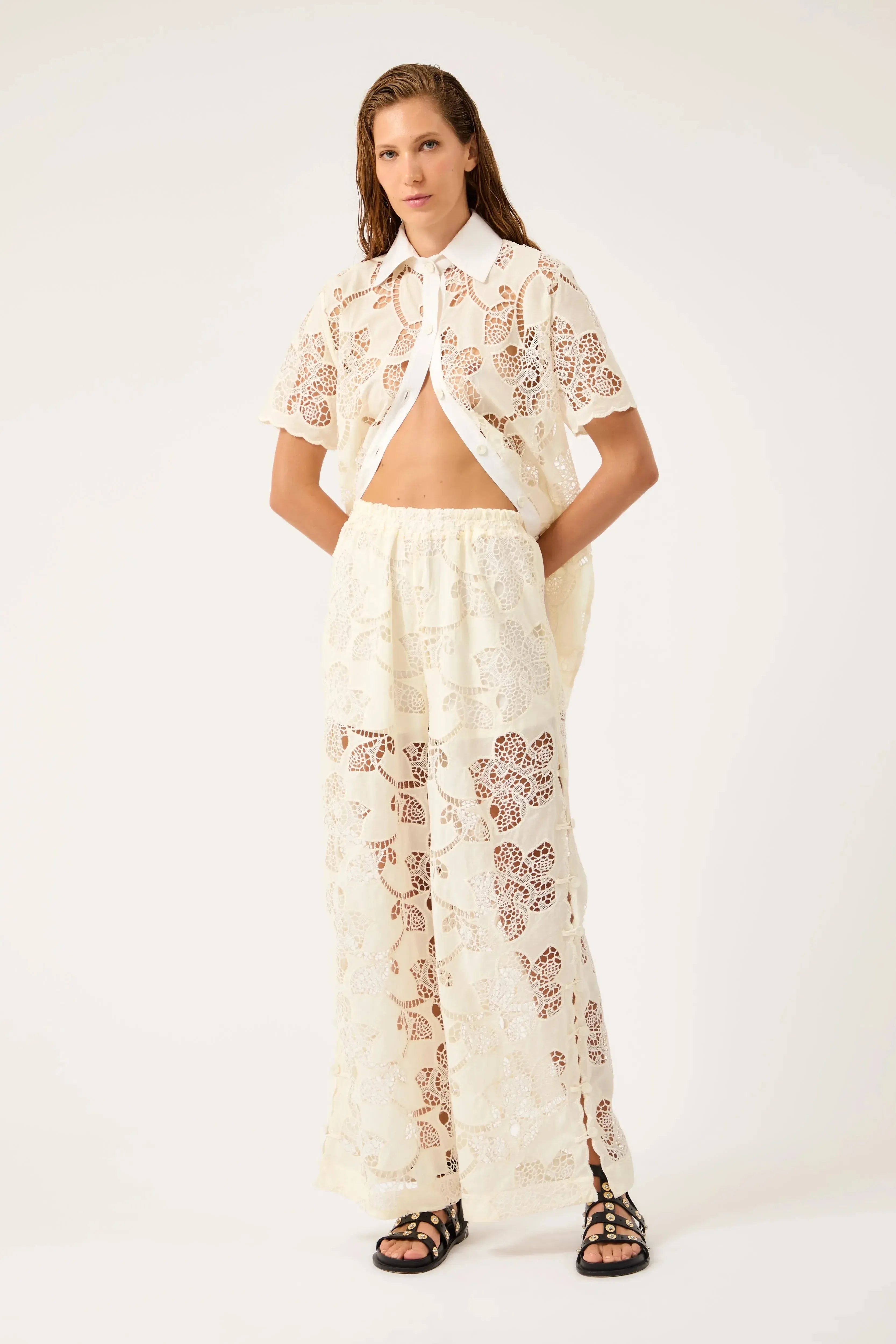 Calça Florale Off White