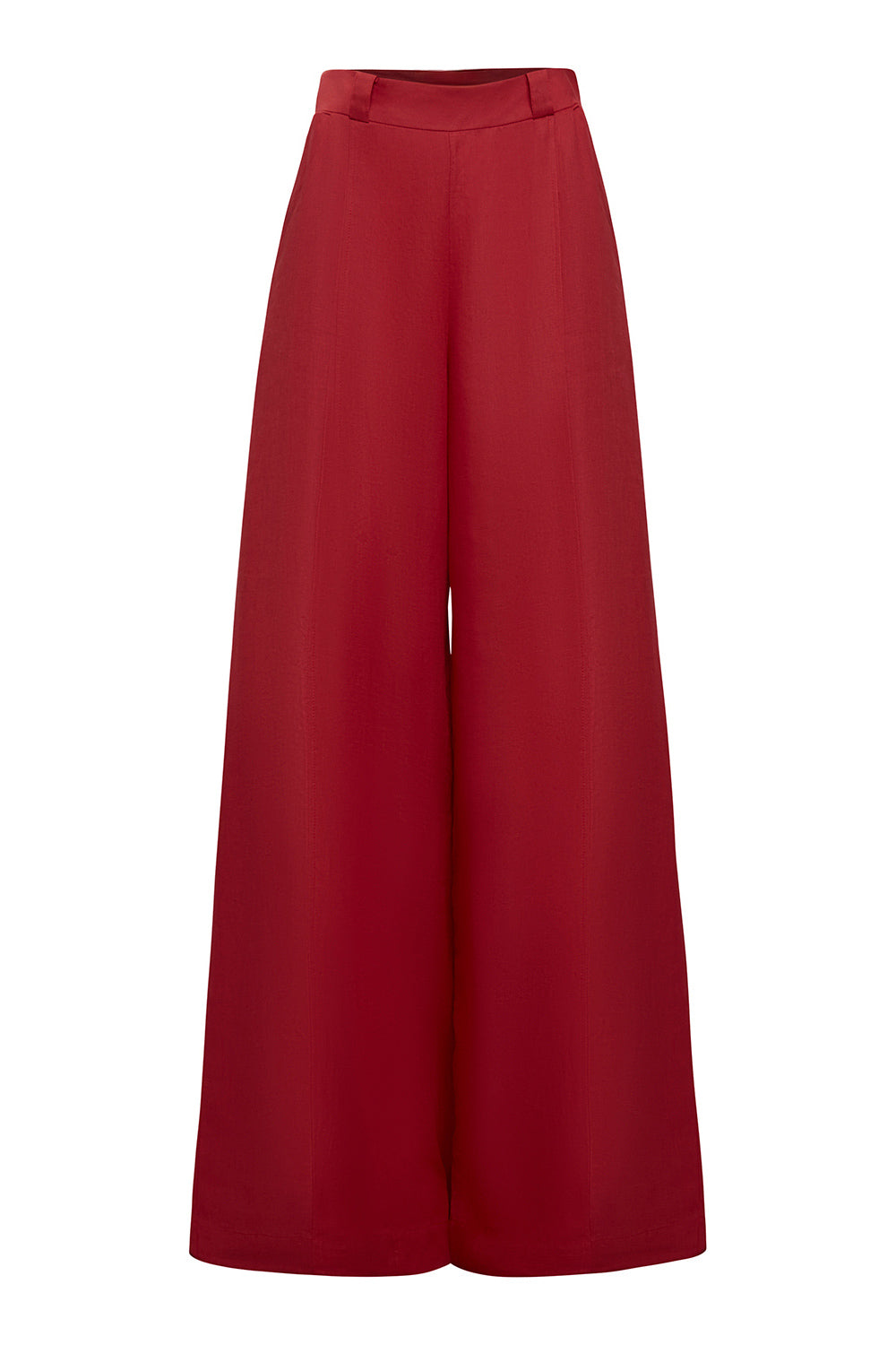 Calça Pantalona Cintura Alta Vermelho