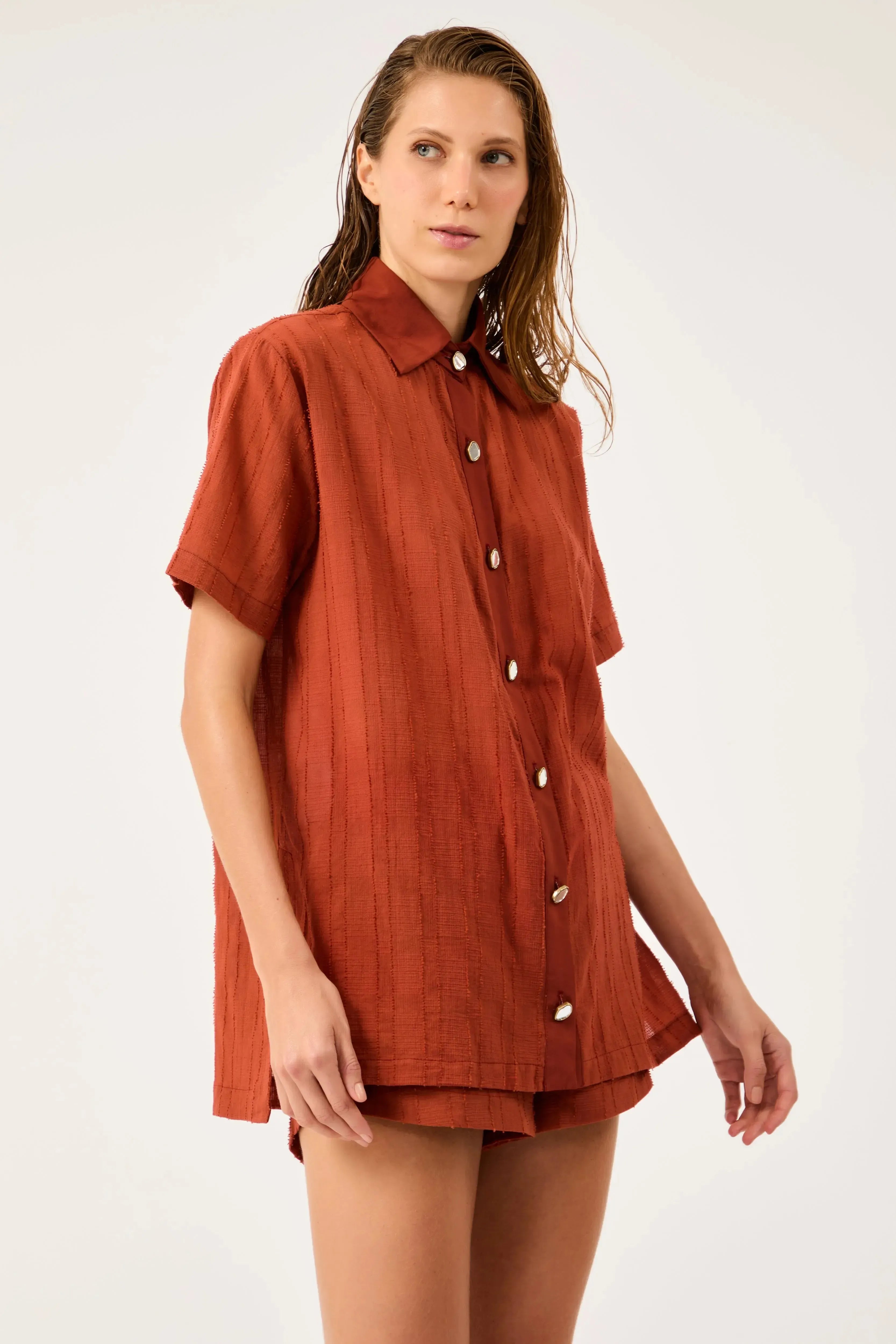 Camisa Lumière Terracotta