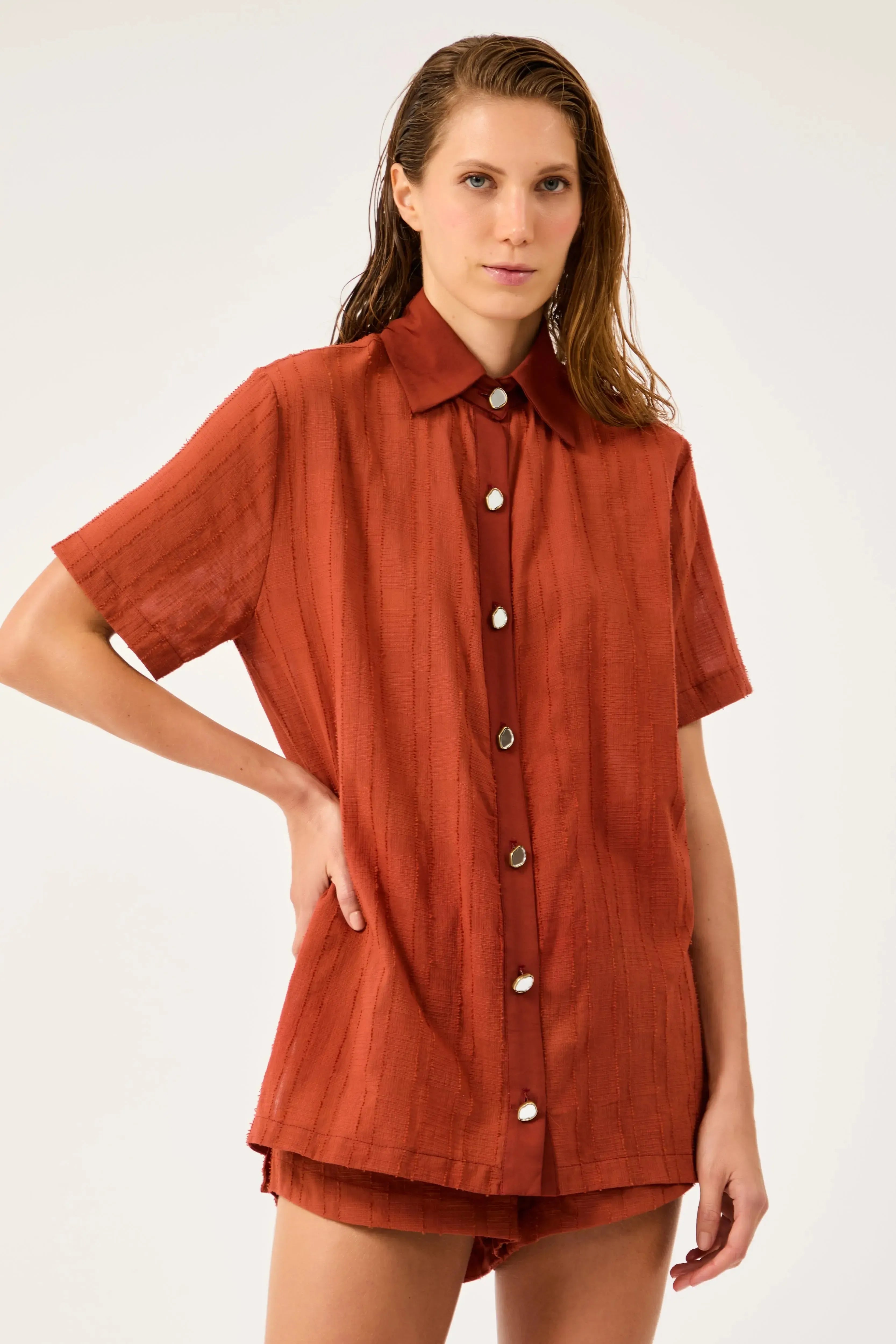 Camisa Lumière Terracotta