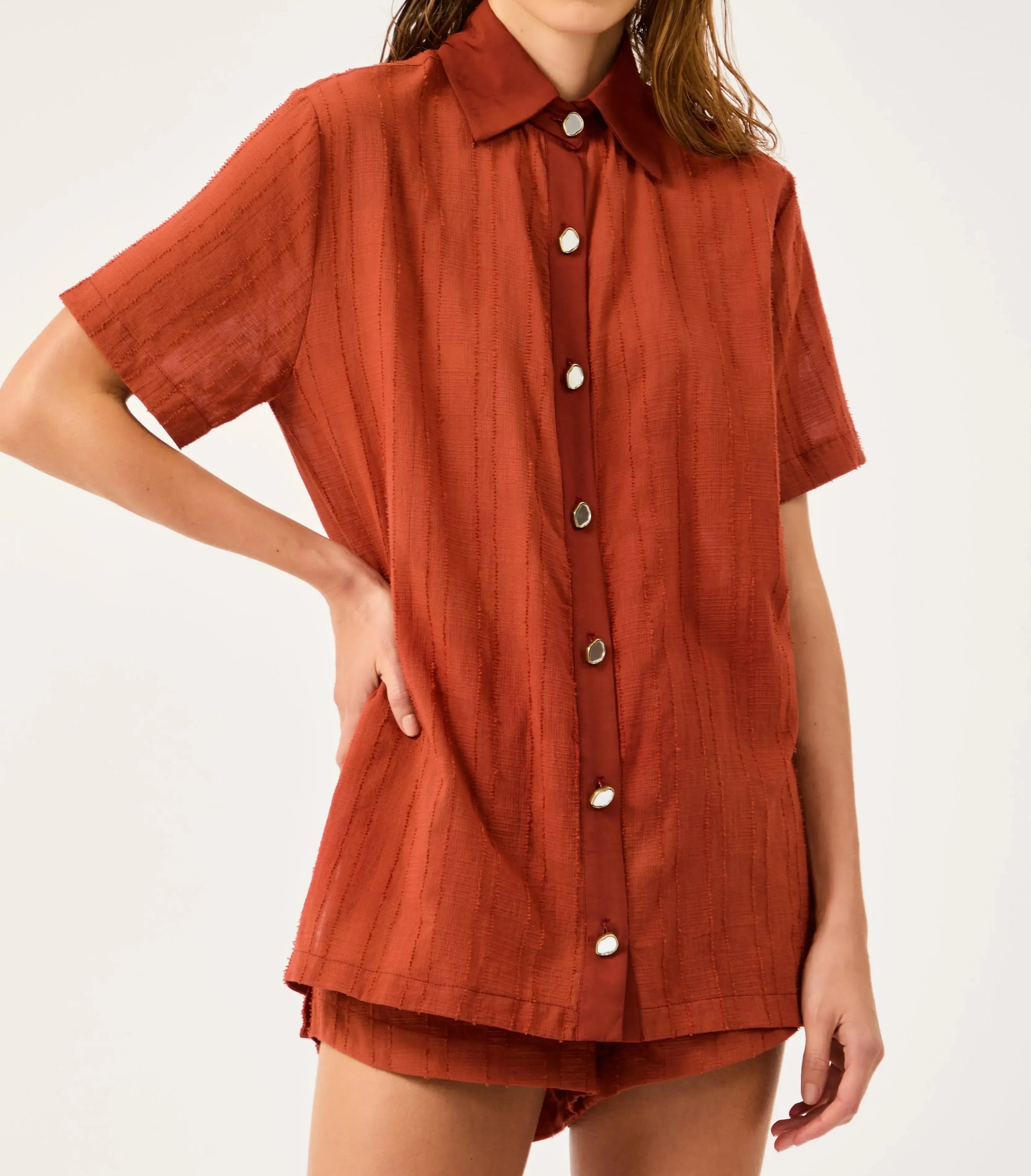 Camisa Lumière Terracotta