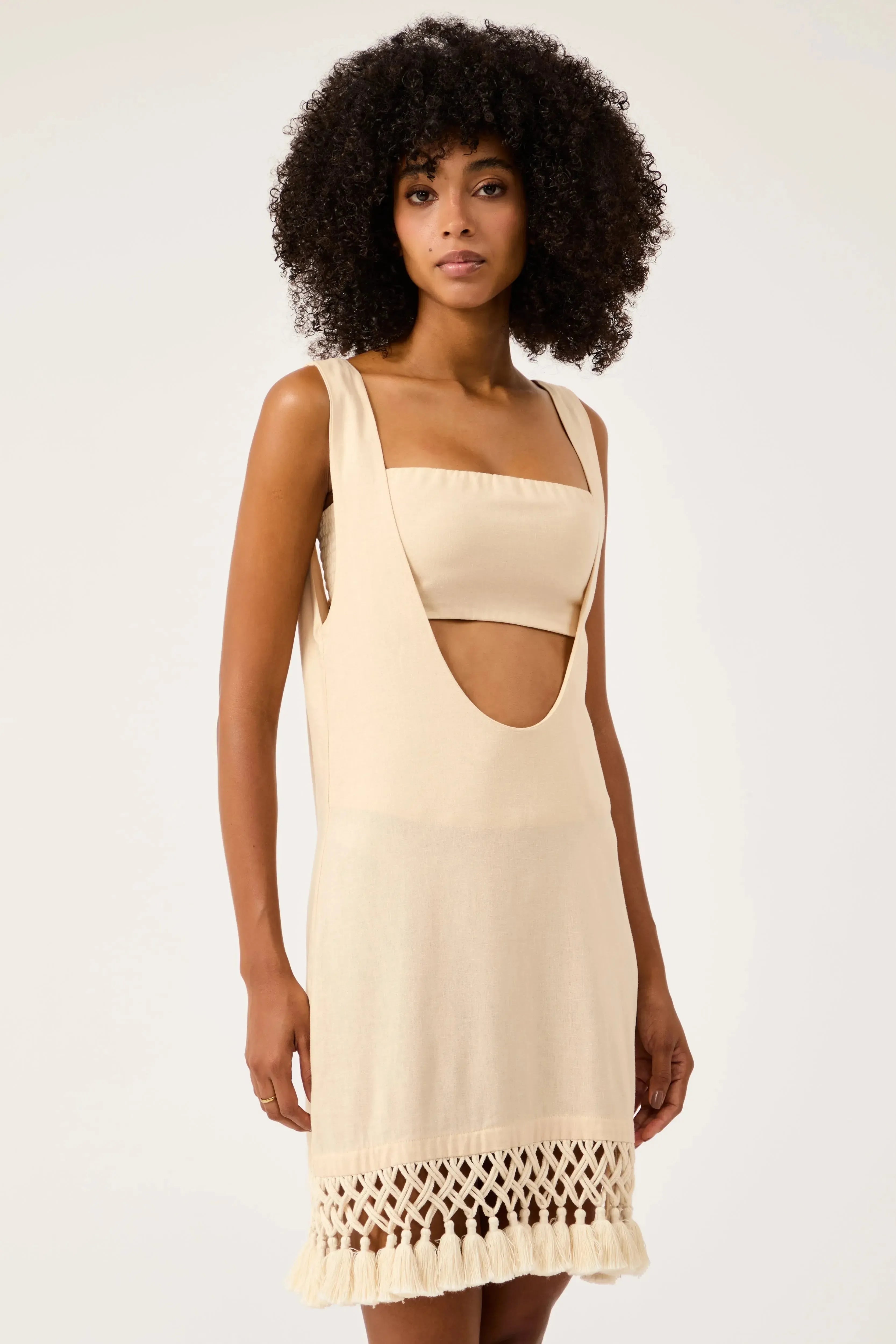 Conjunto Vestido Salopete Mini Breeze Vanilla