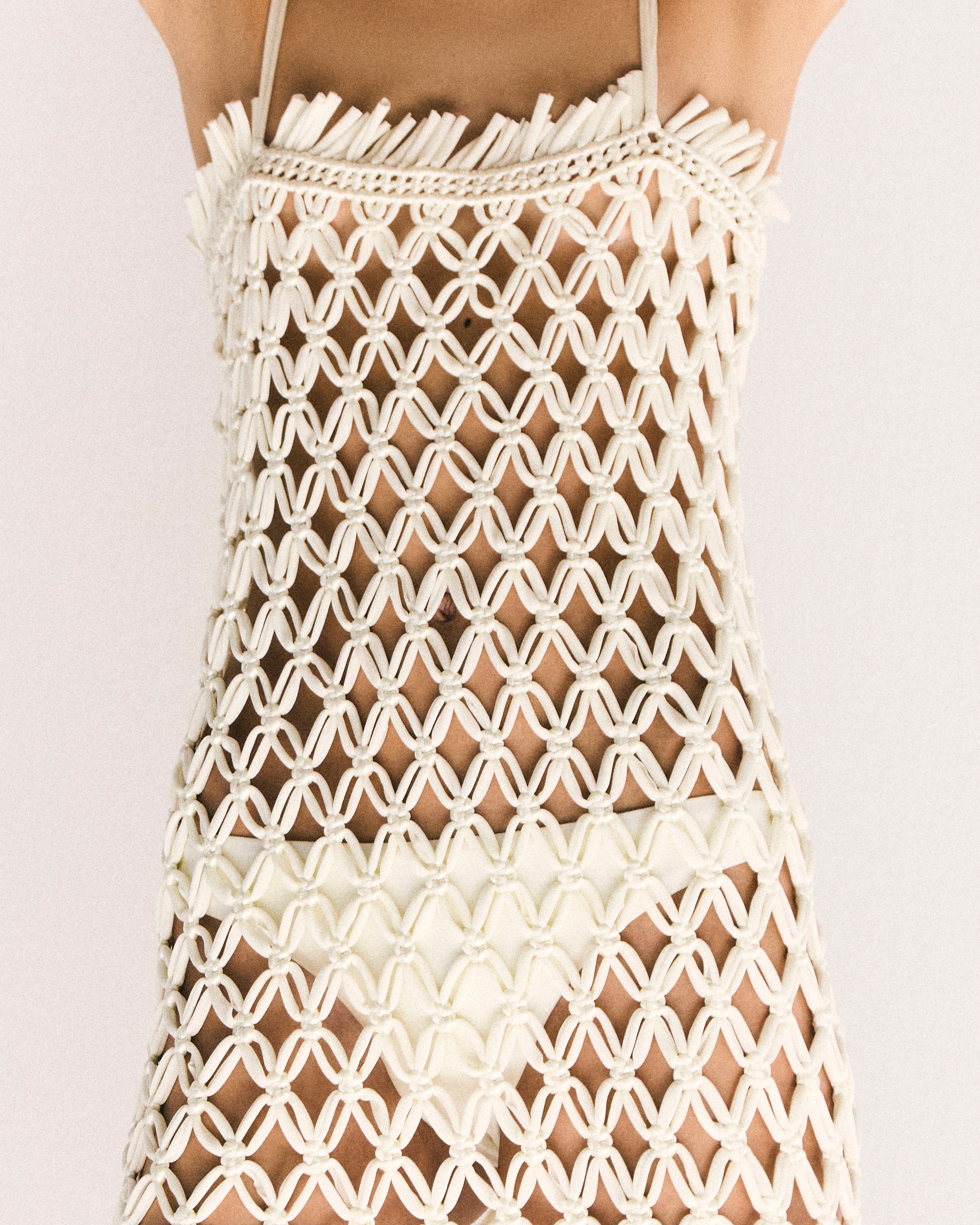 Vestido Macramê Nóre Collab Lolitta Off White