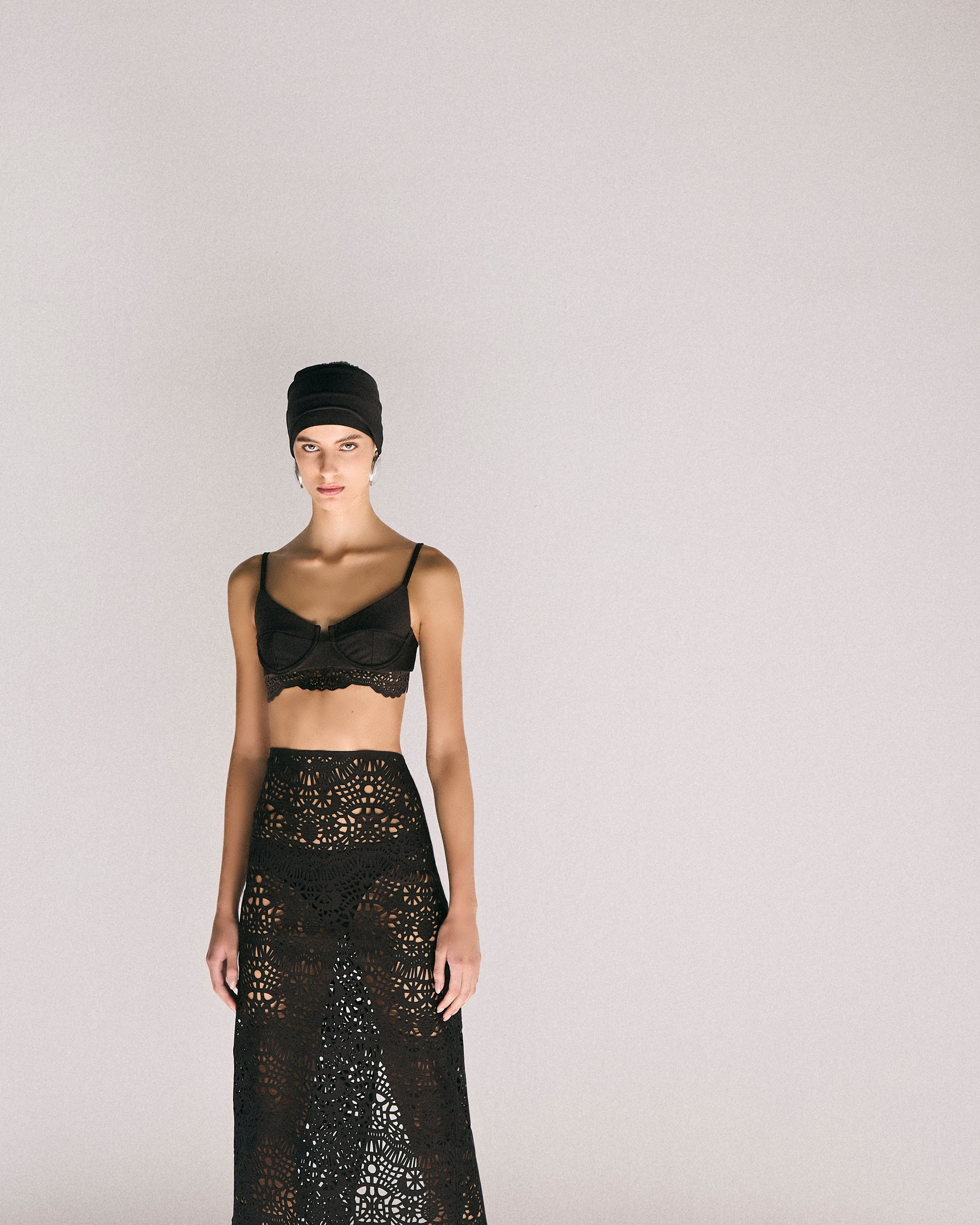 Biquini Meia Taça Laser Guipure Collab Lolitta Coffe