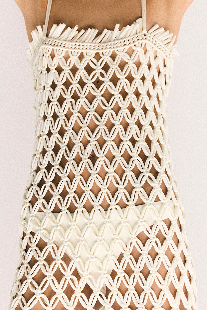 Vestido Macramê Nóre Collab Lolitta Off White