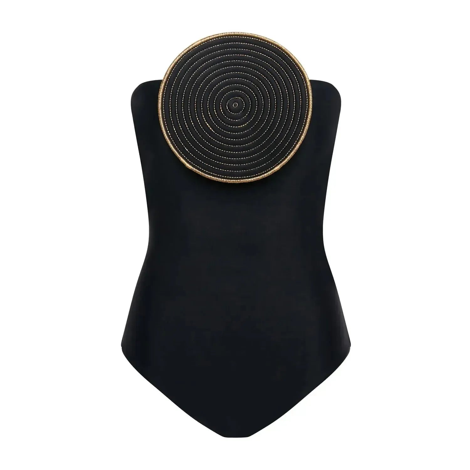 Maiô Broche Disco De Ouro Black
