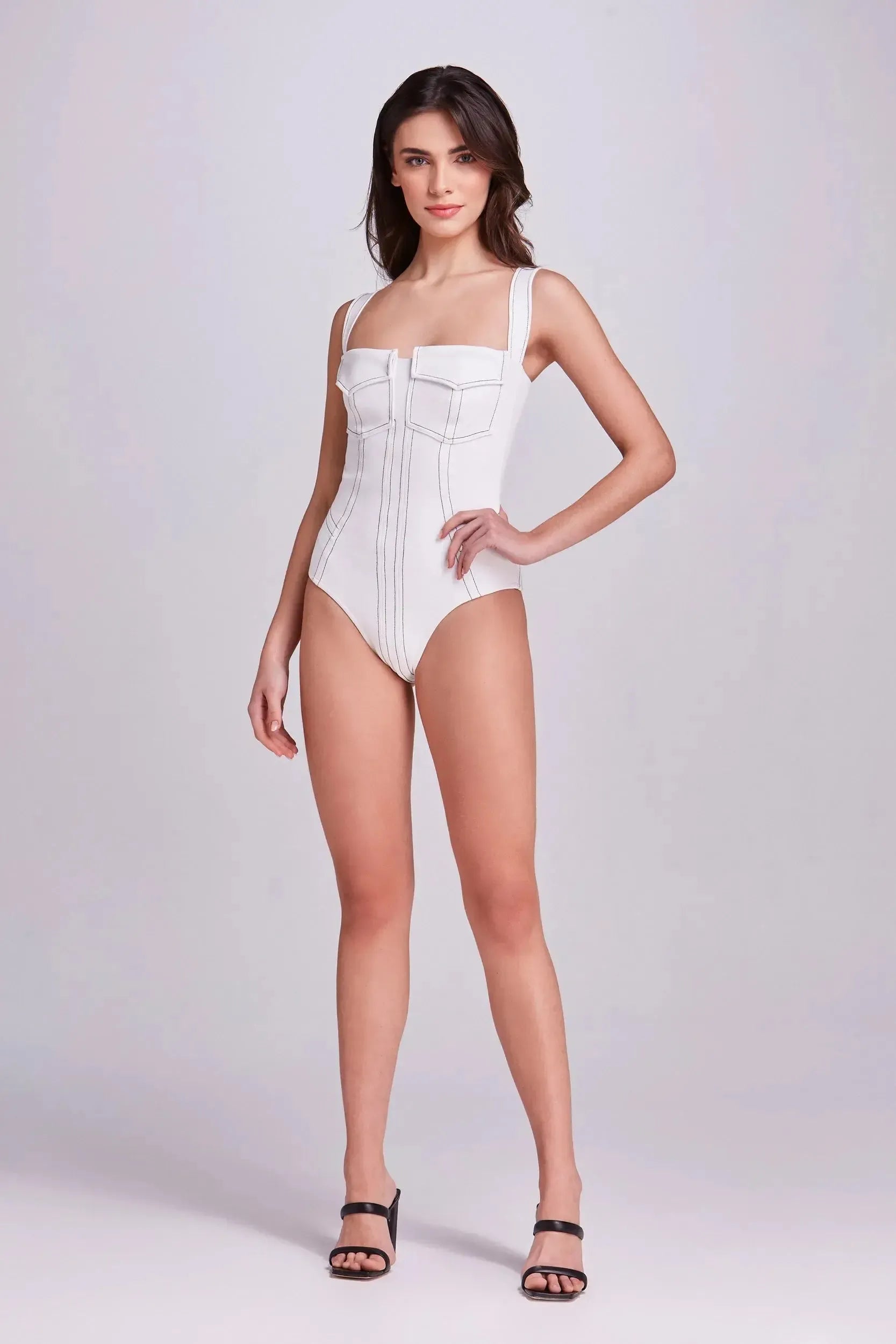 Pocket maillot branco