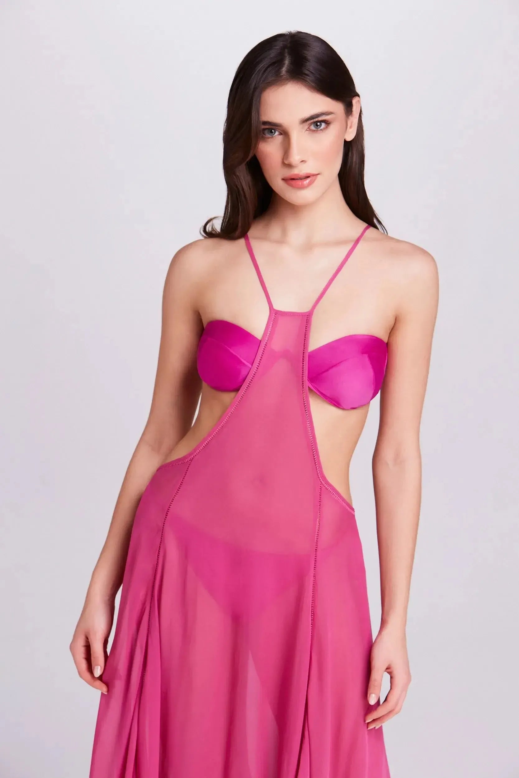 Saída longa rosa