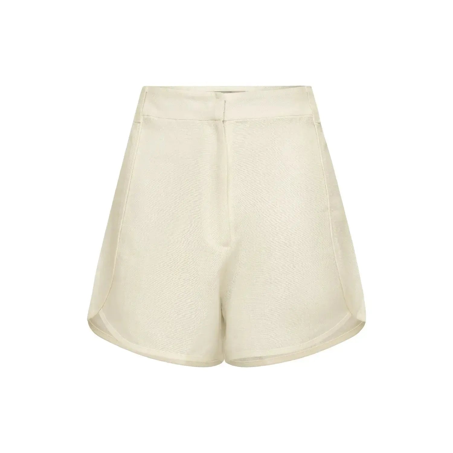 Short Linho Cintura Alta Off White