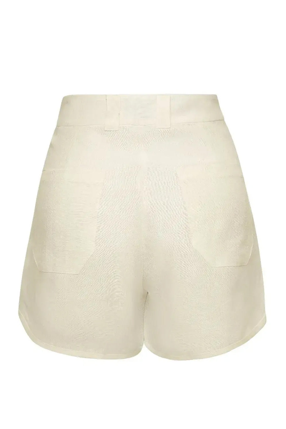 Shorts Linho Cintura Alta Off White