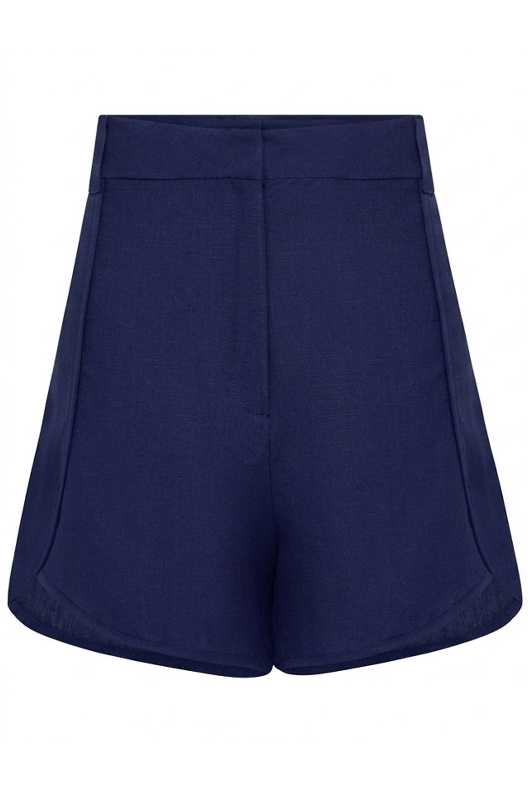 Shorts Linho Cintura Alta Marinho