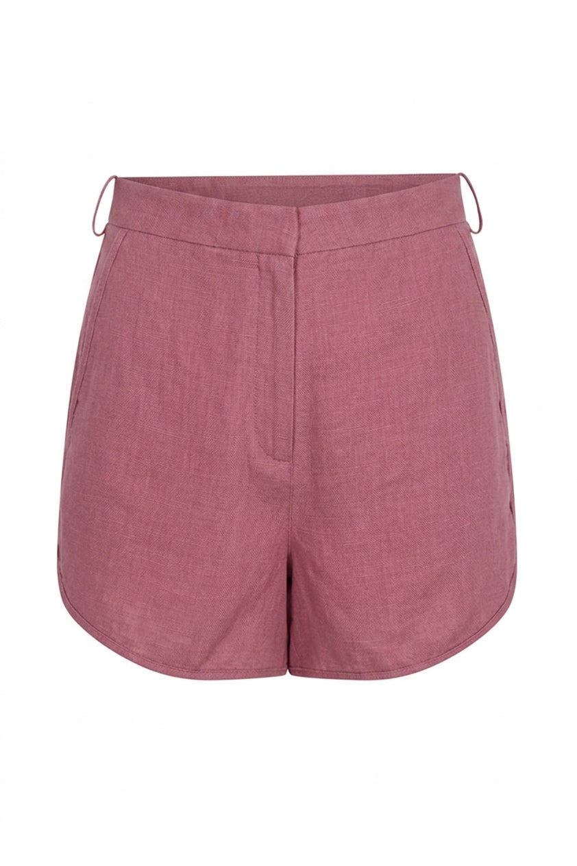 Shorts Linho Cintura Alta Líris