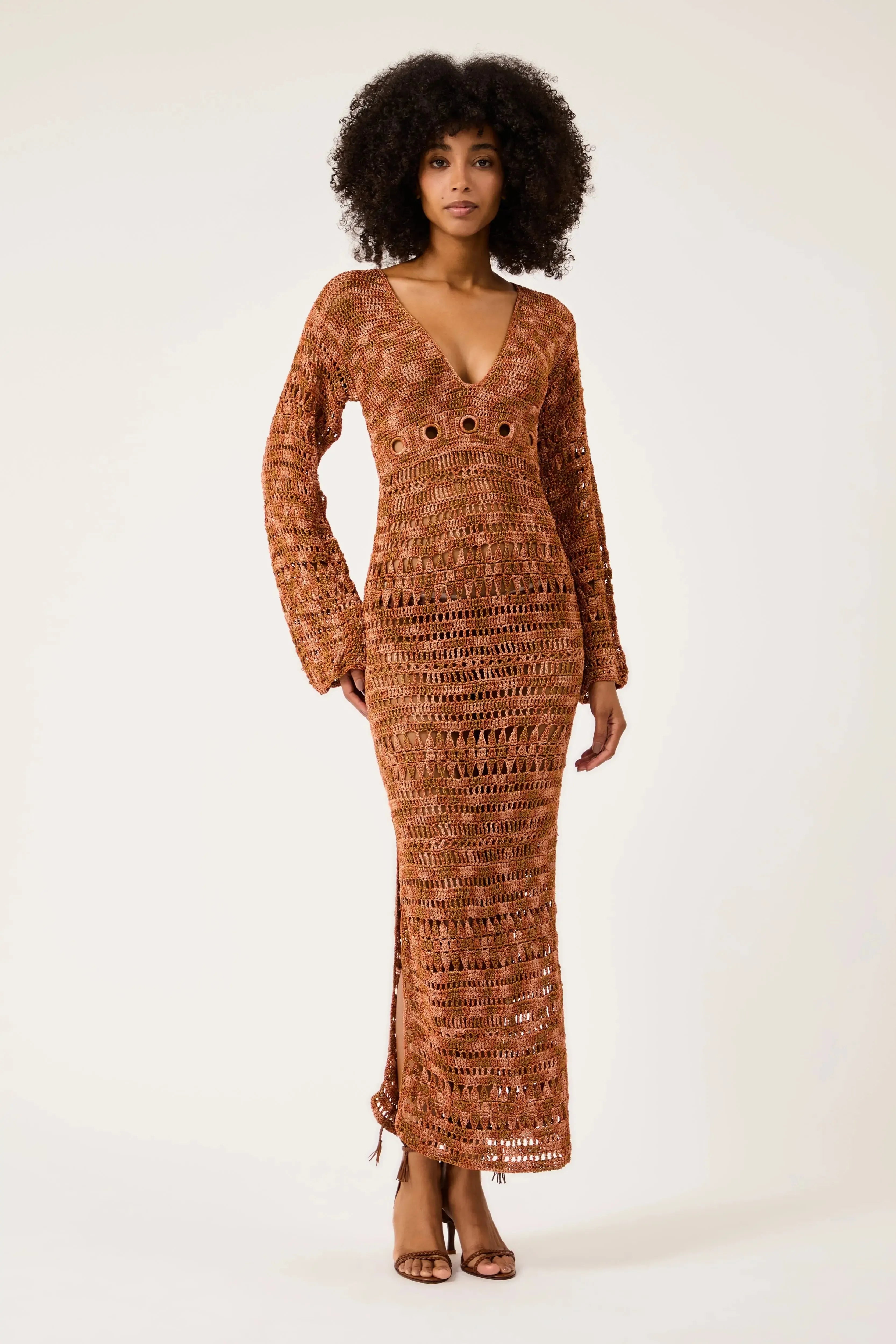 Vestido Crochet Lune Terracotta