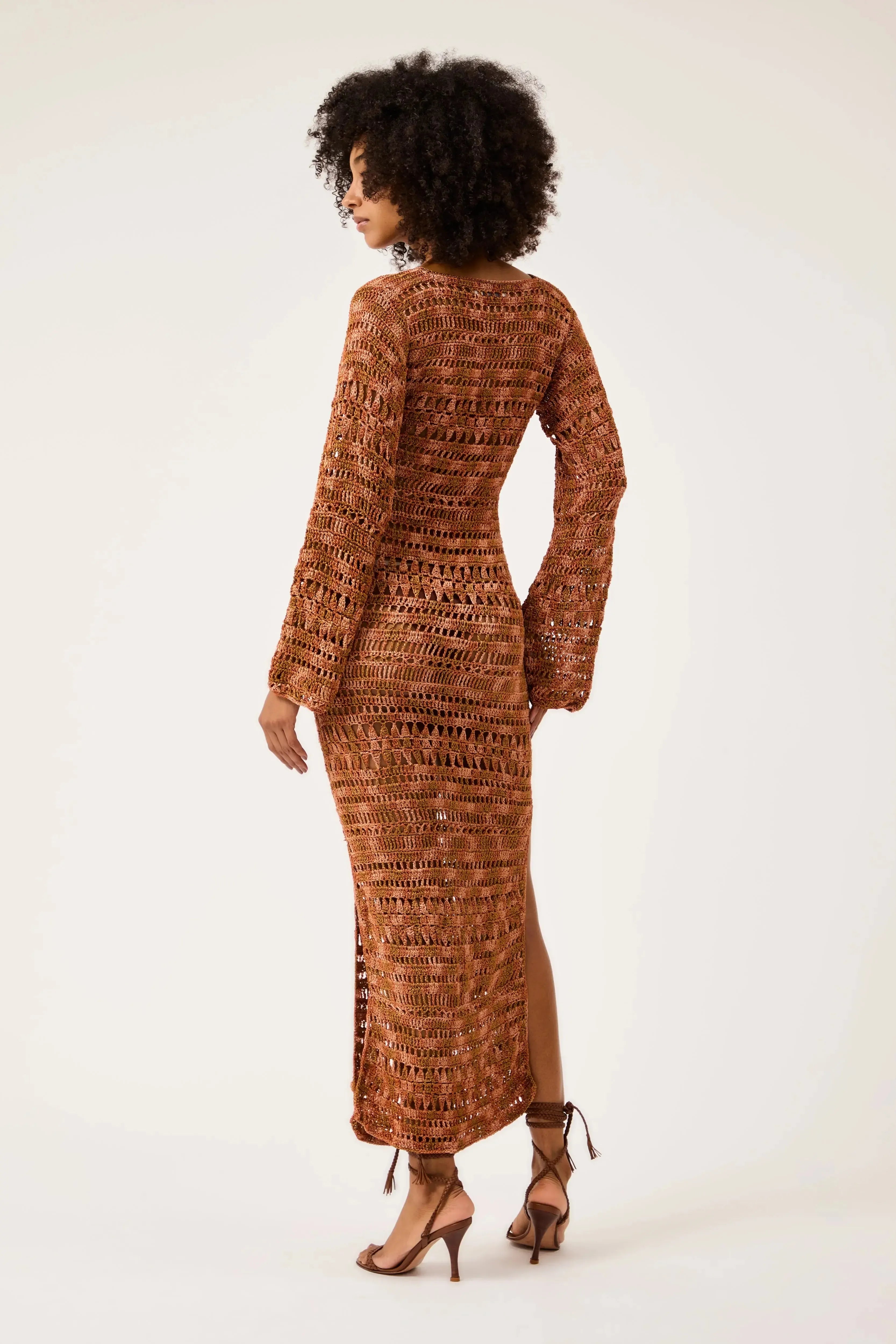 Vestido Crochet Lune Terracotta
