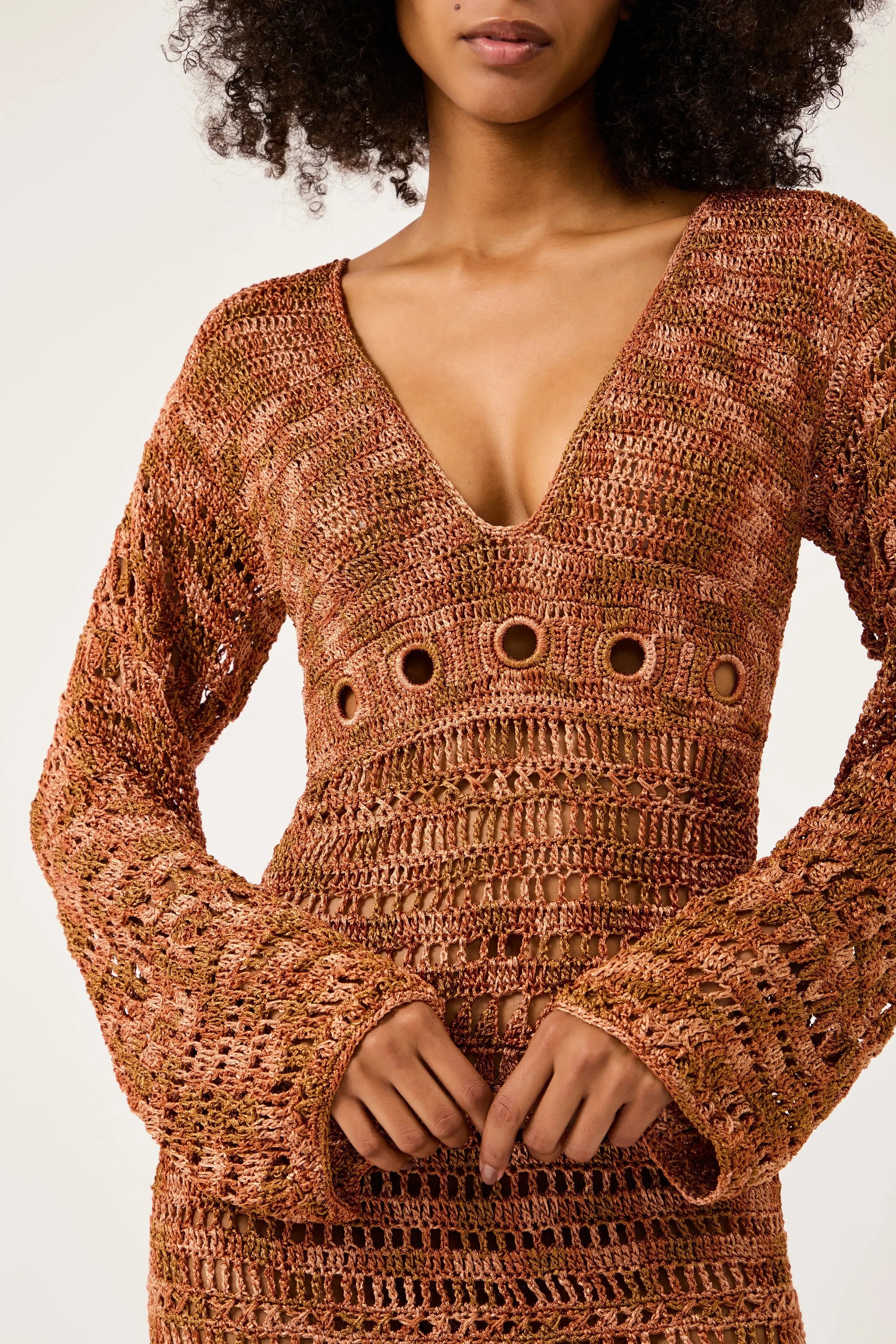Vestido Crochet Lune Terracotta