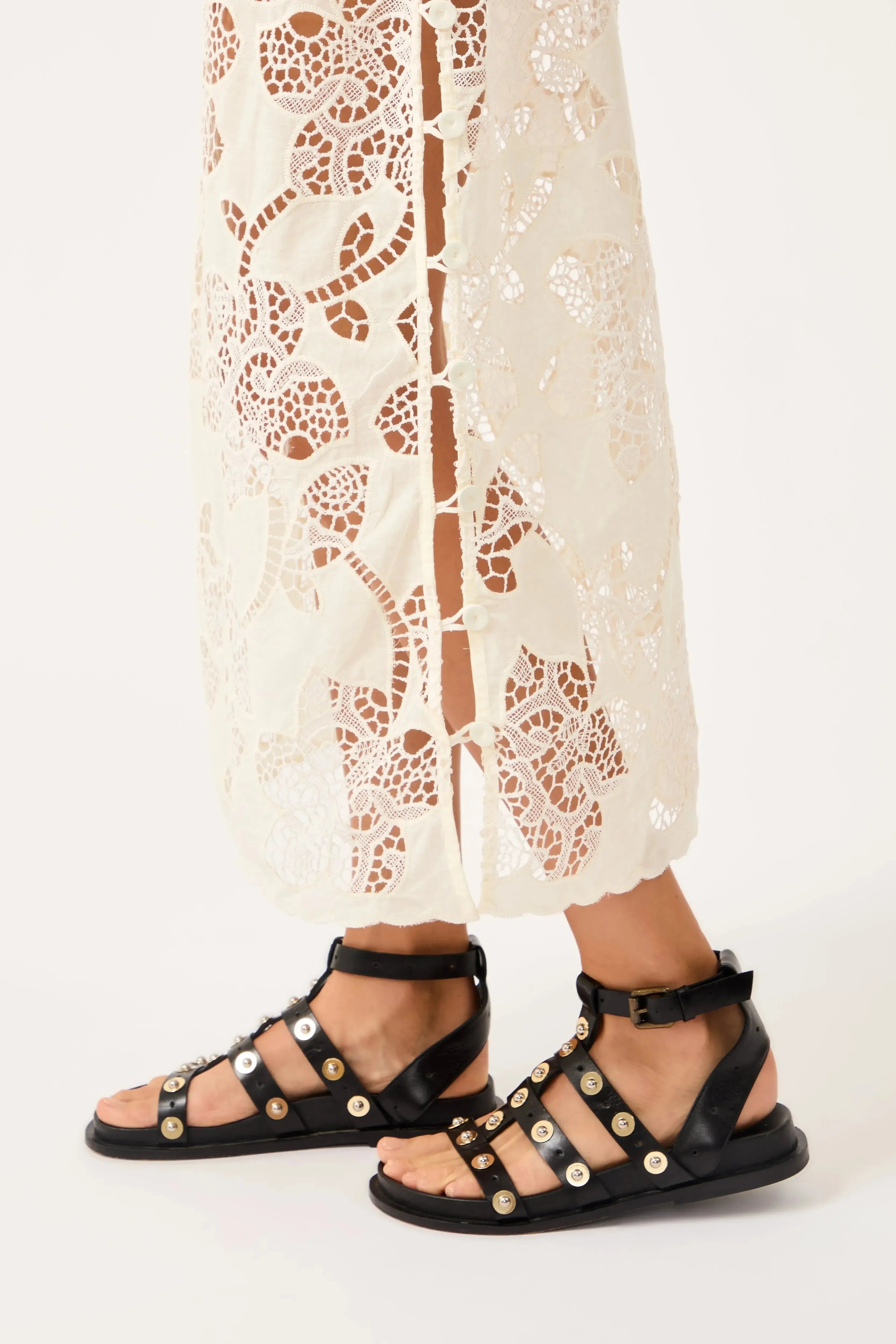 Vestido Florale Off White