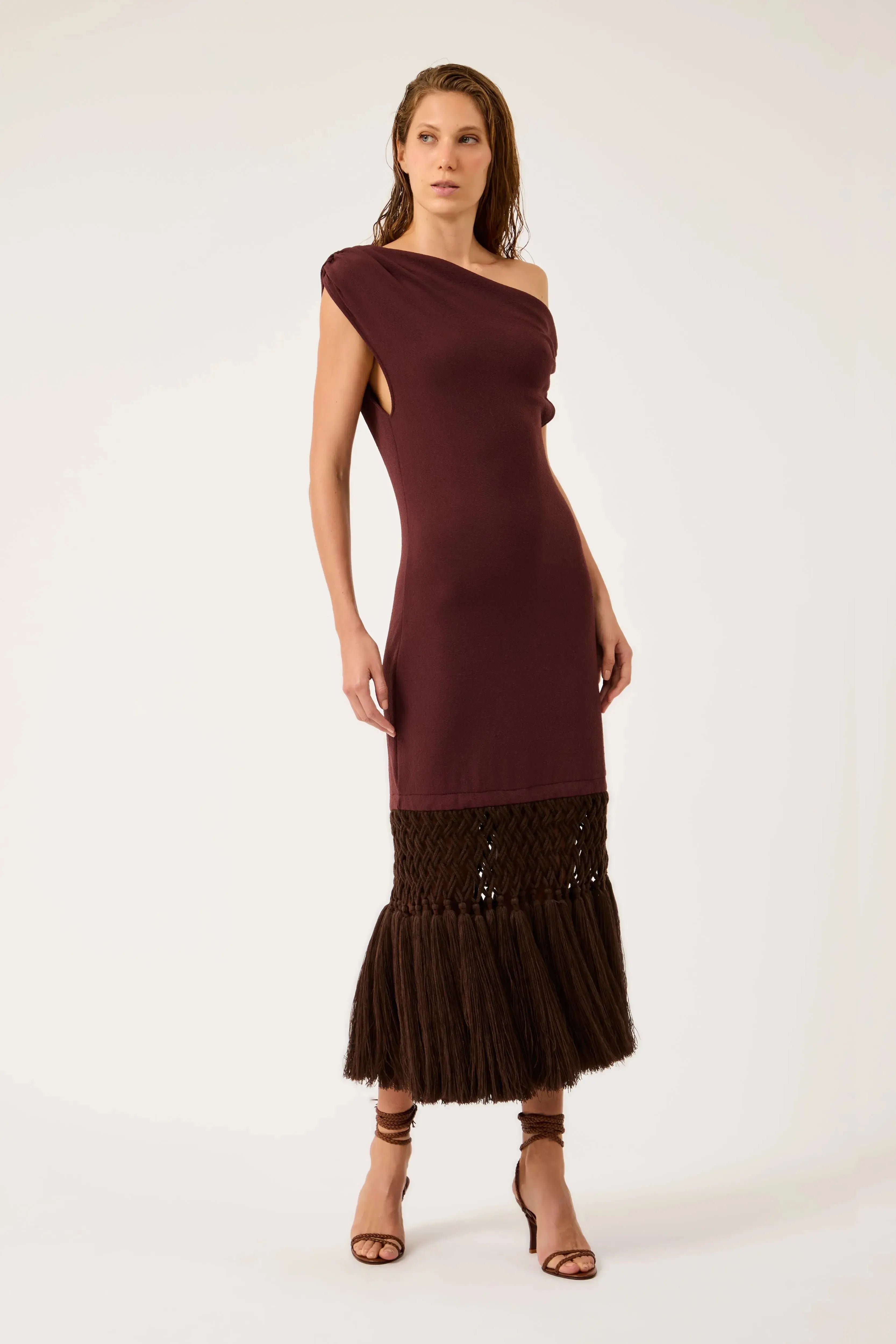 Vestido Franges D’oasis Mocha