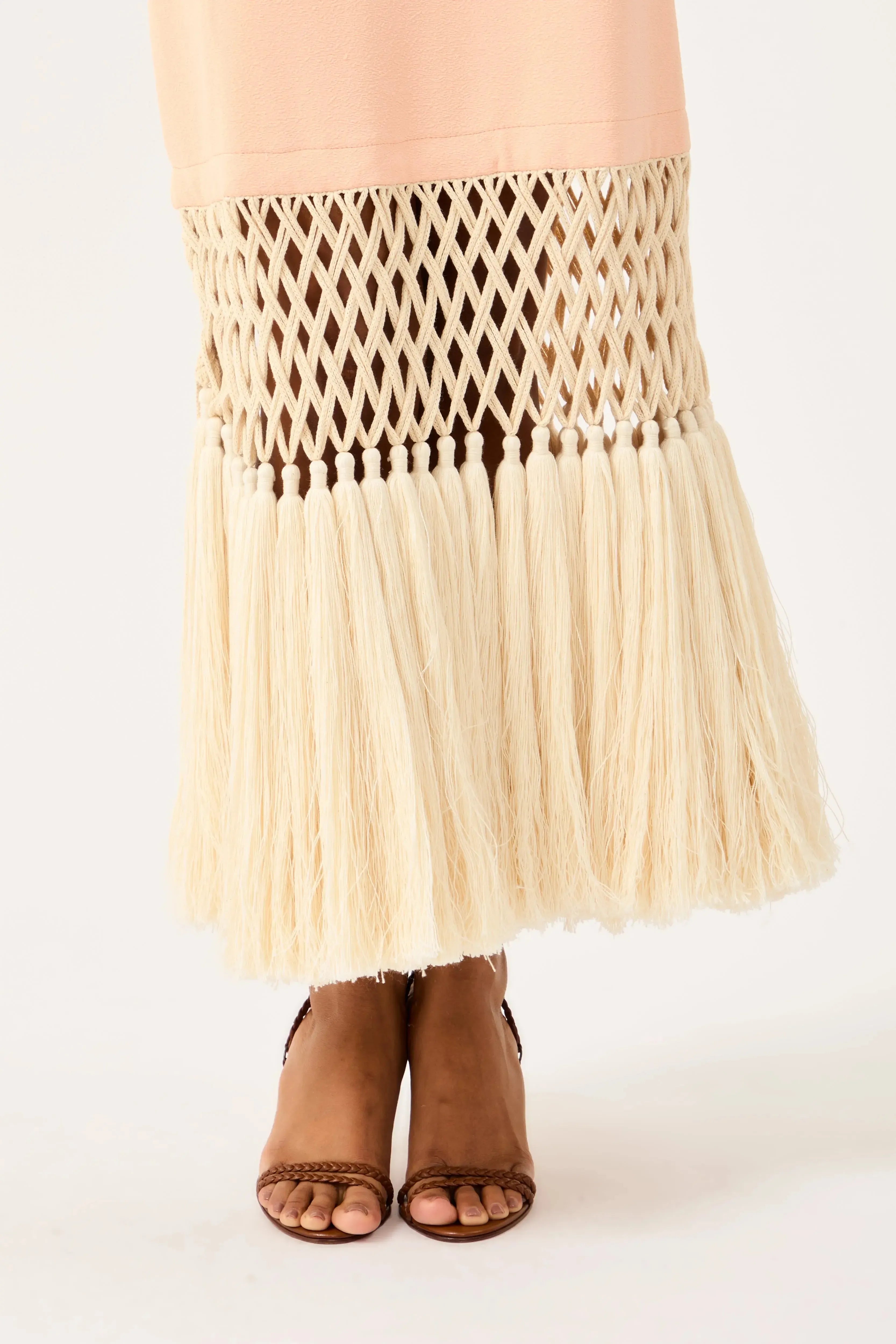 Vestido Franges D’oasis Rosée