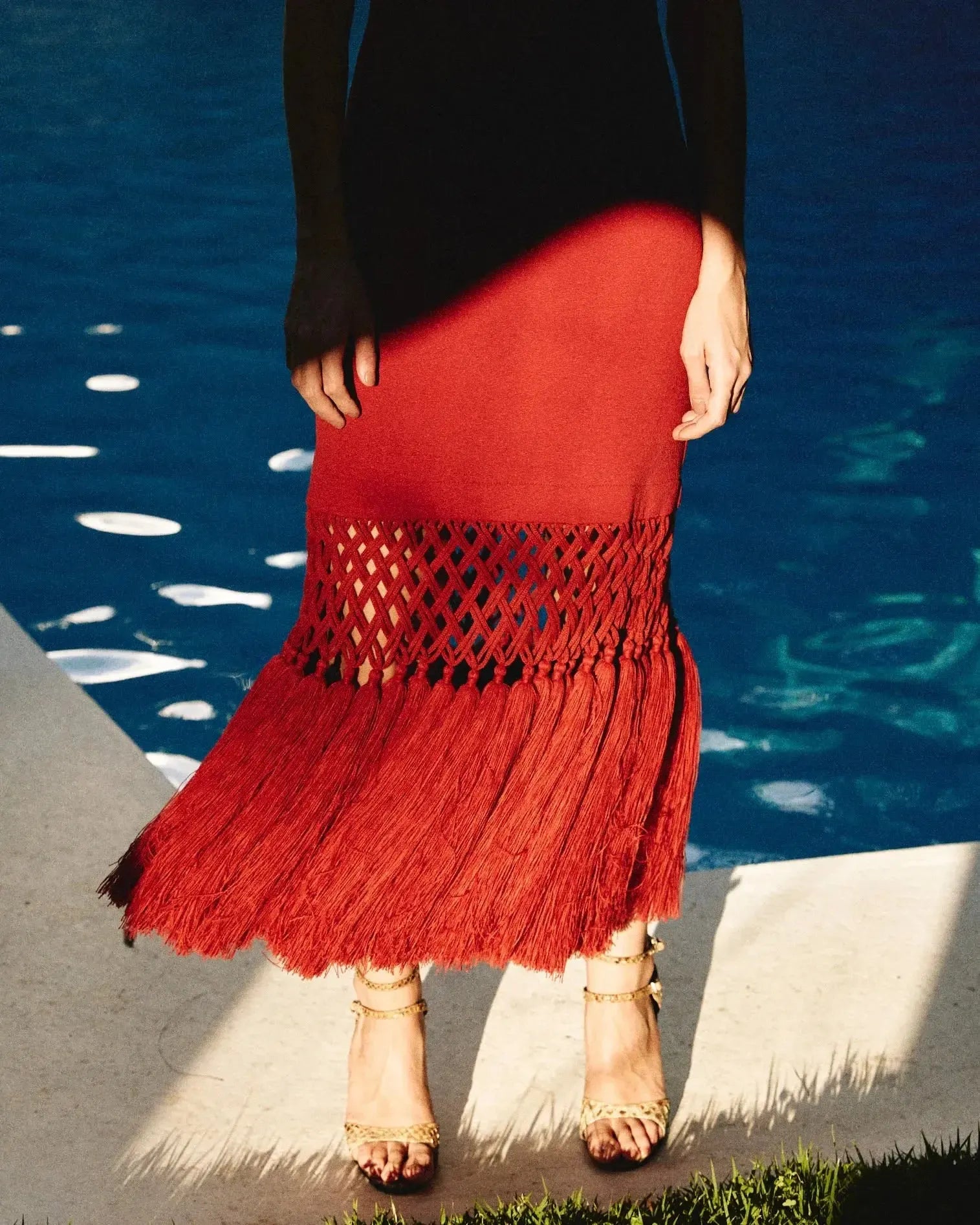 Vestido Franges D’oasis Terracotta