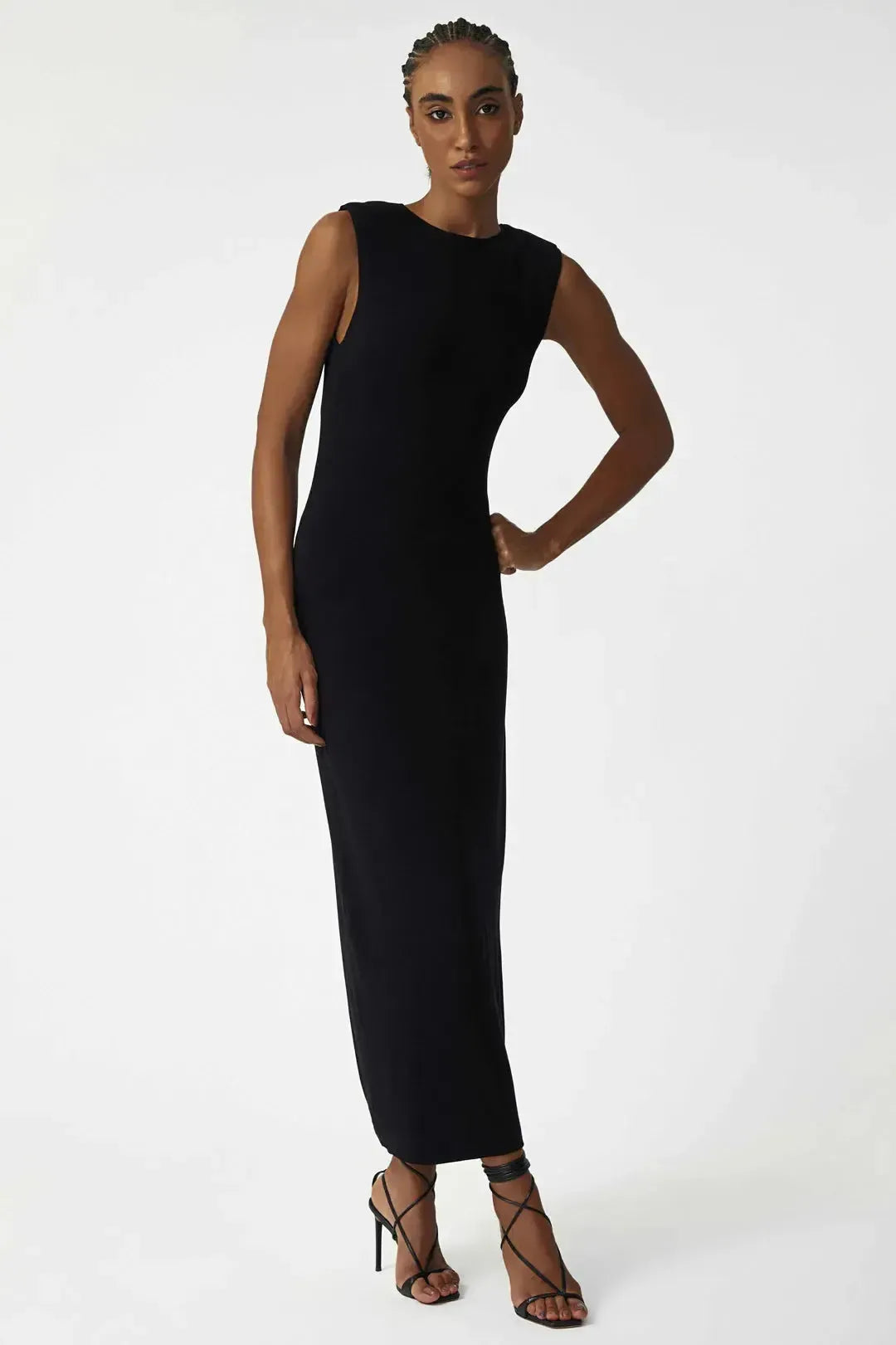 Vestido cut out knit black
