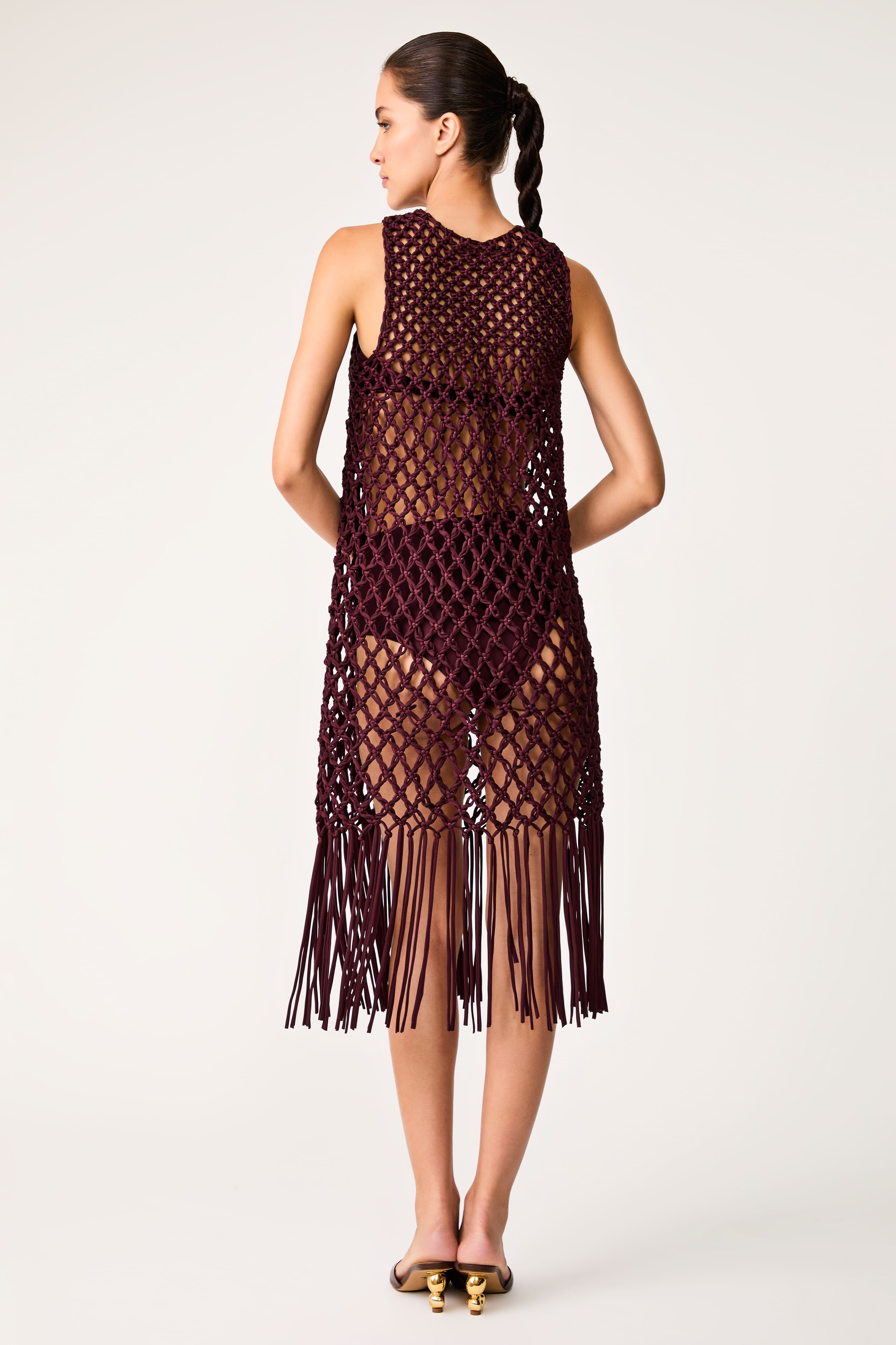 Vestido Midi Macramê La Nasse Bourgogne