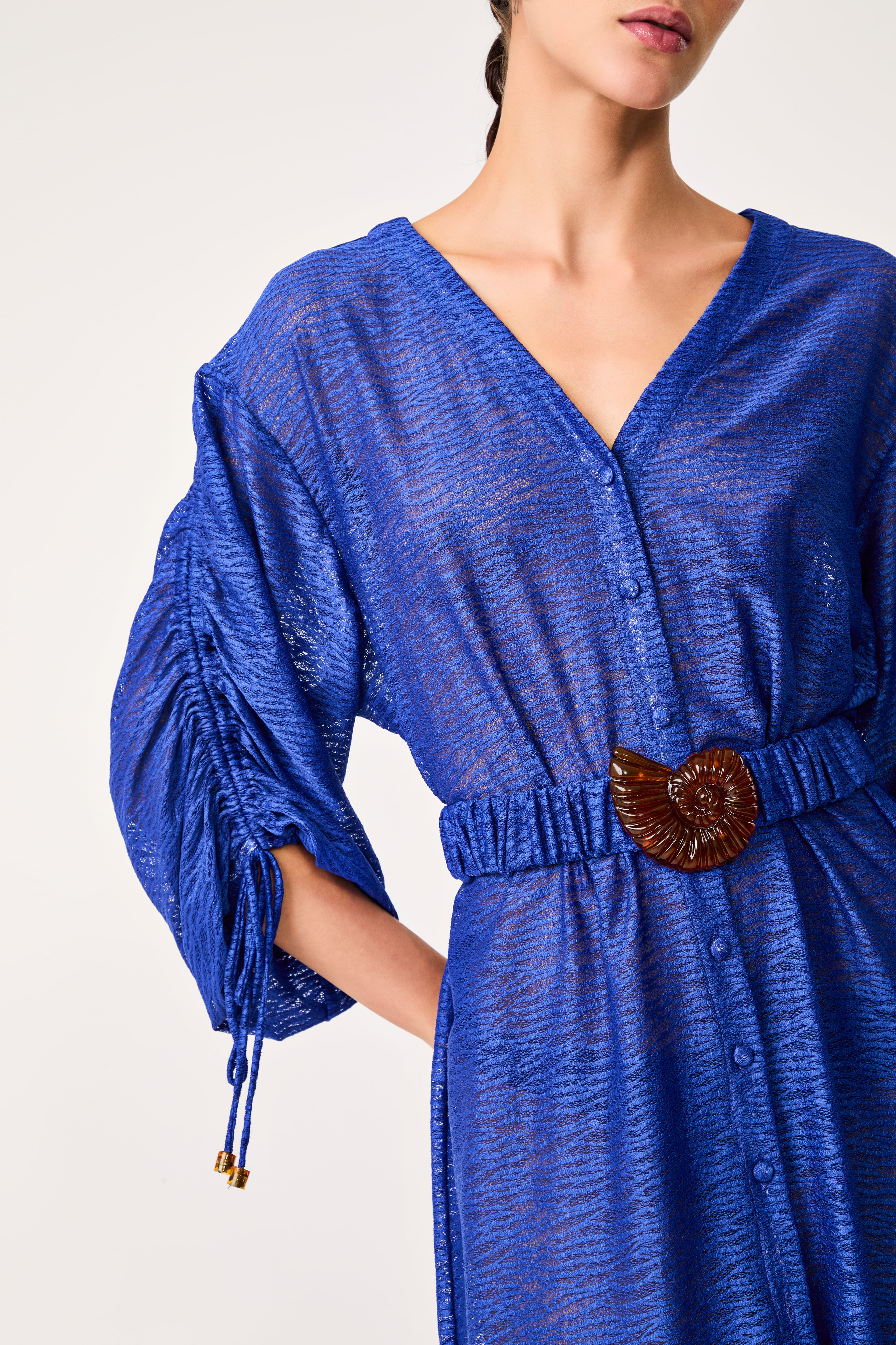 Chemise Tule Texturas Les Récifes Bleu Nuit