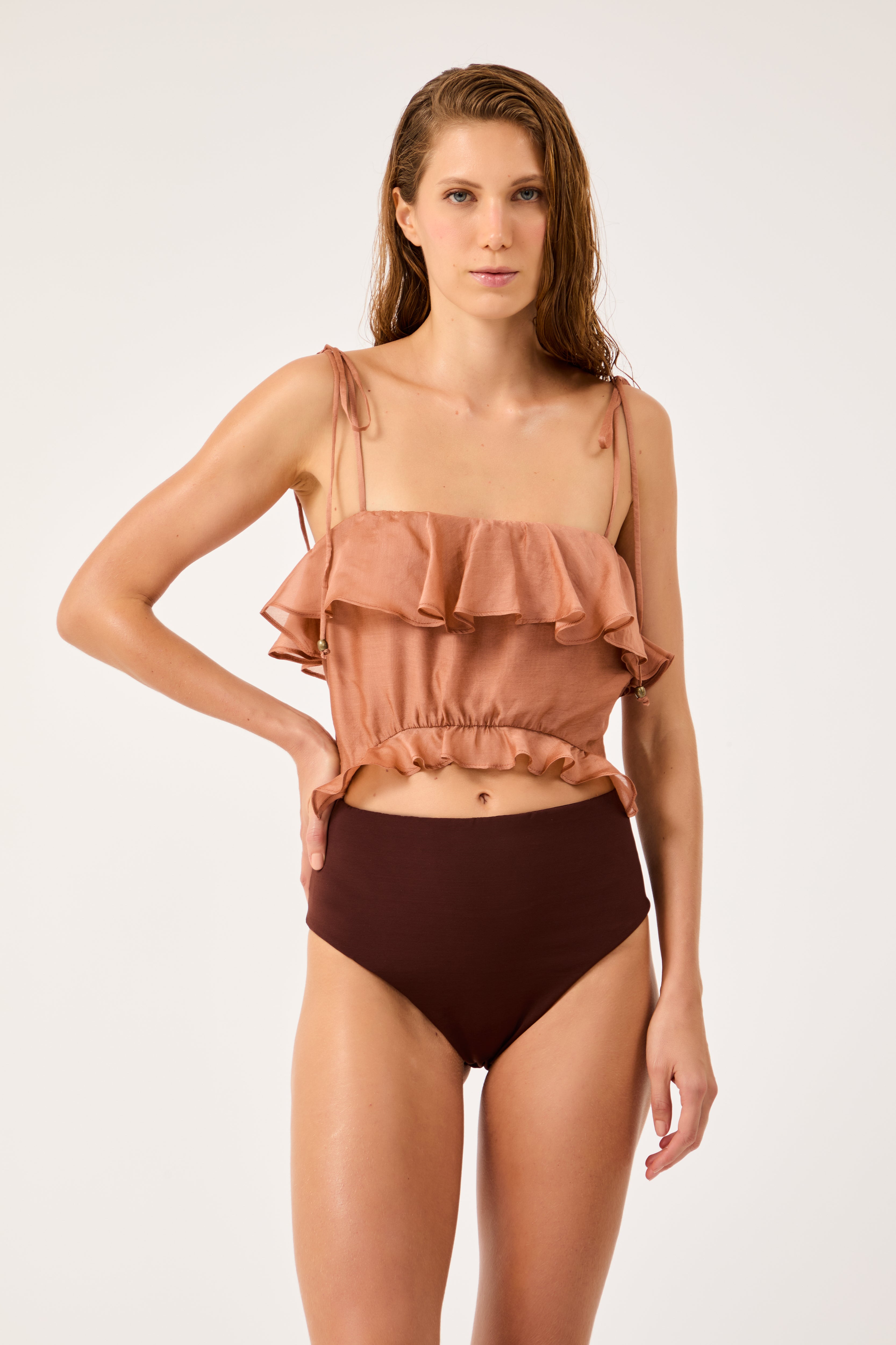 Body Babados Désert Mocha