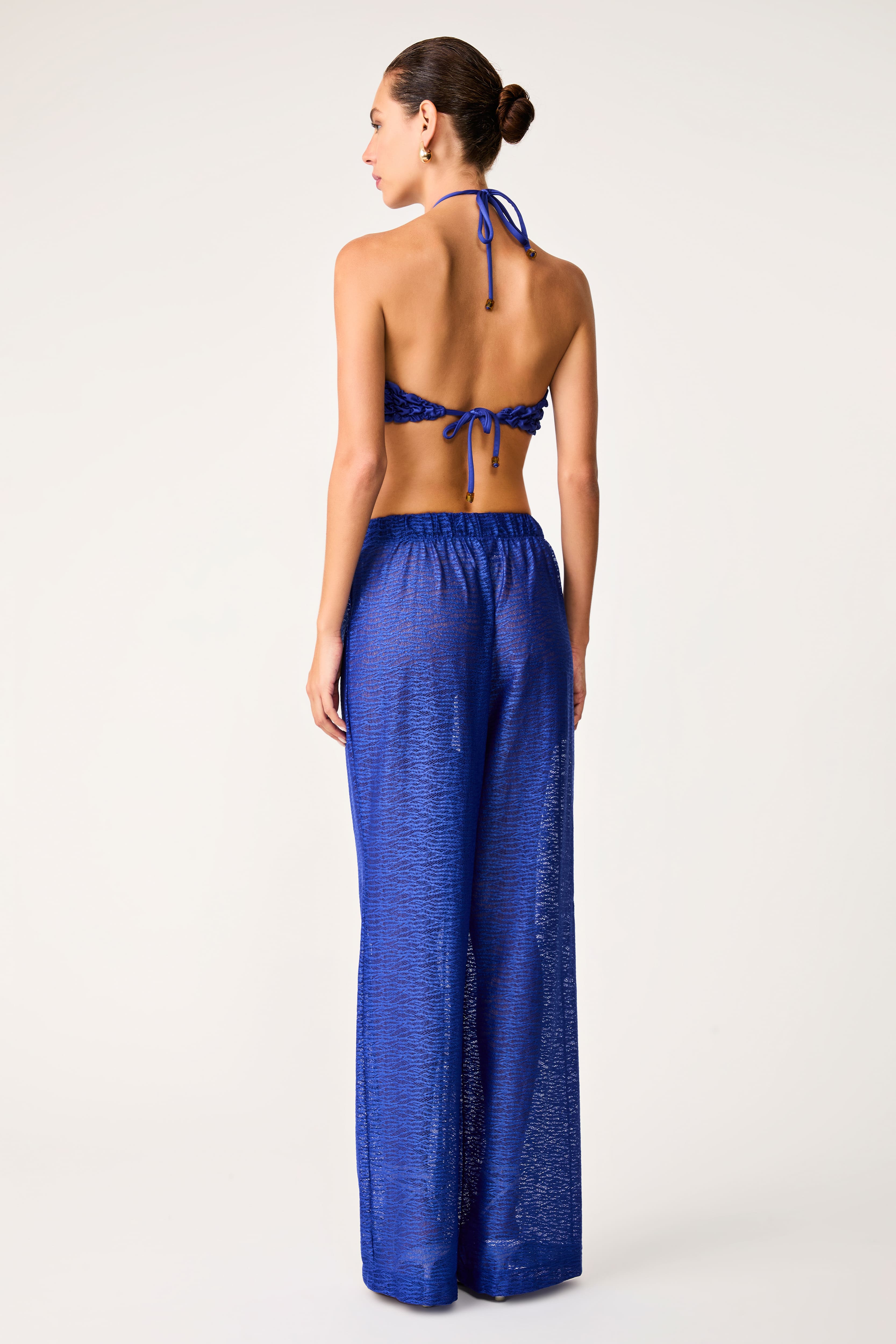 Calça Tule Texturas Les Récifes Bleu Nuit
