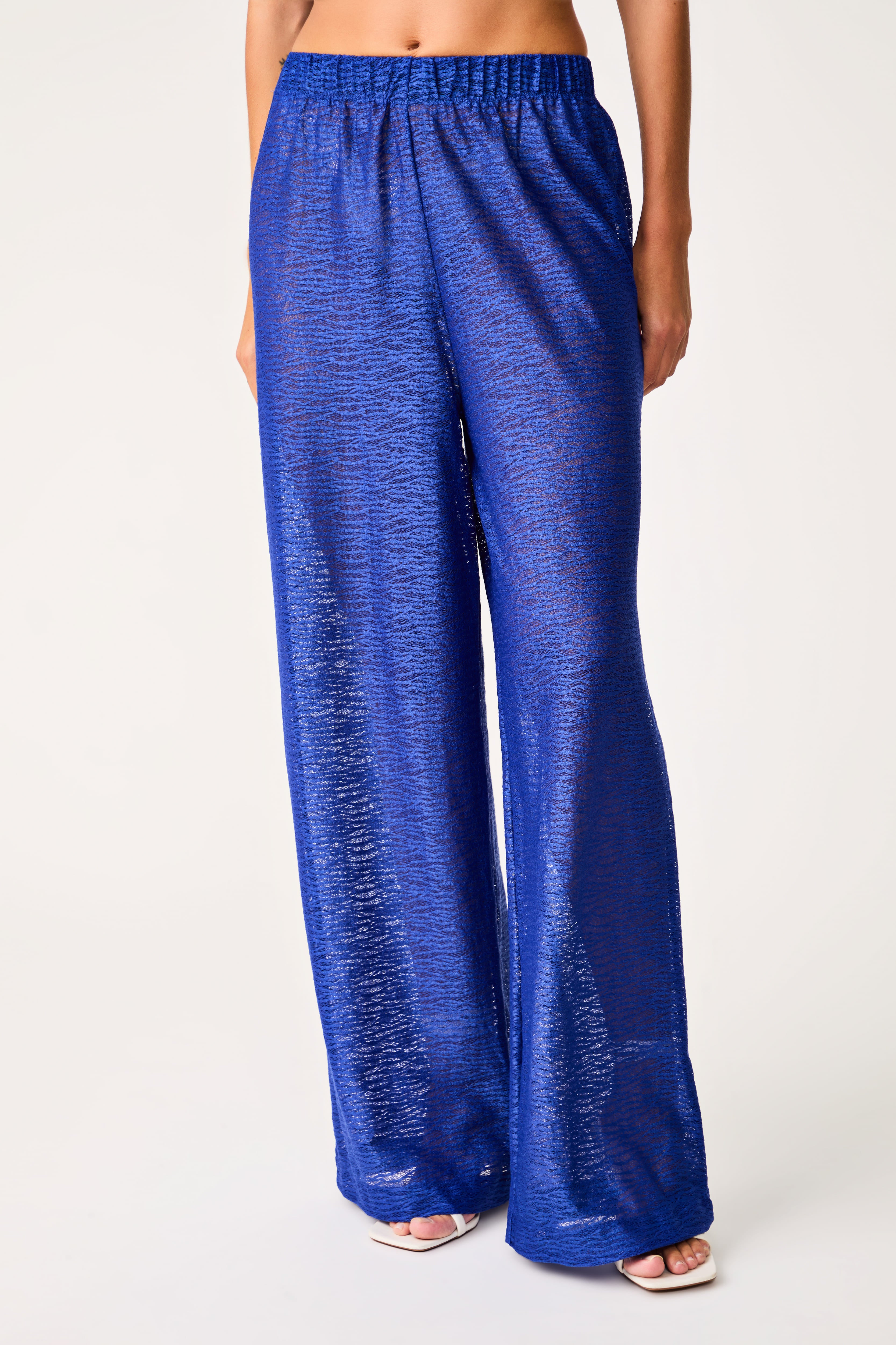 Calça Tule Texturas Les Récifes Bleu Nuit