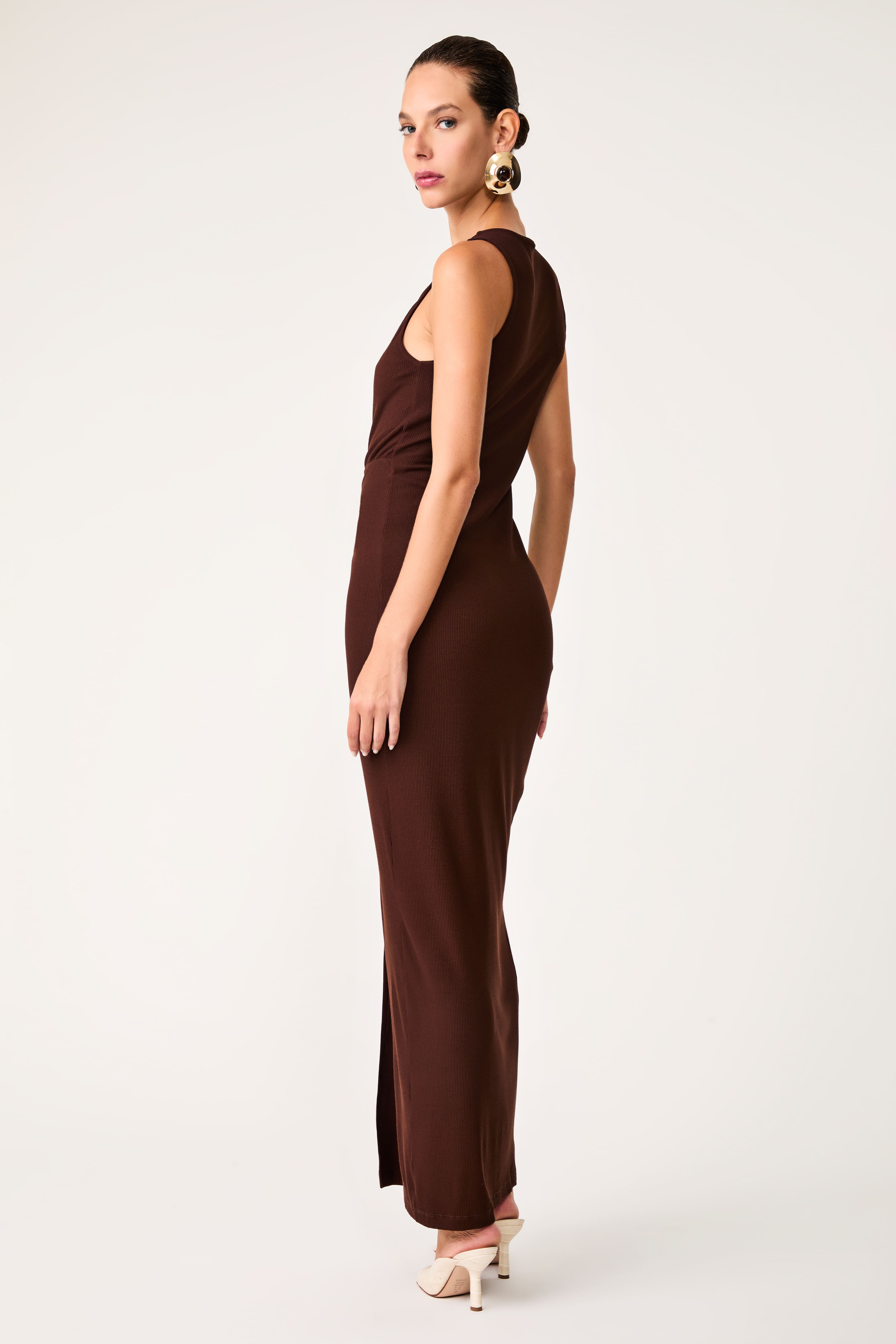 Vestido Malha Broche Les Coquillages Café Noir