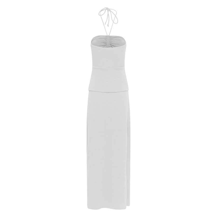 Vestido Longo Aviamento Concha Off White