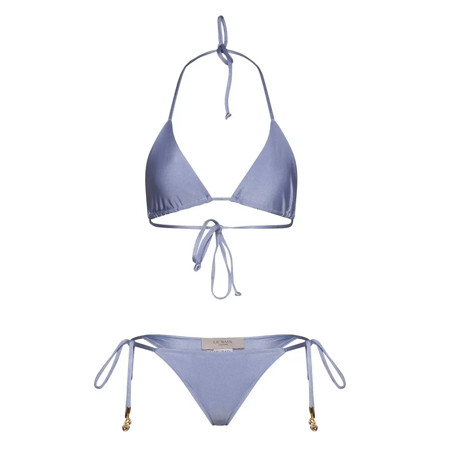 Biquini Cortininha Ponteira Azul