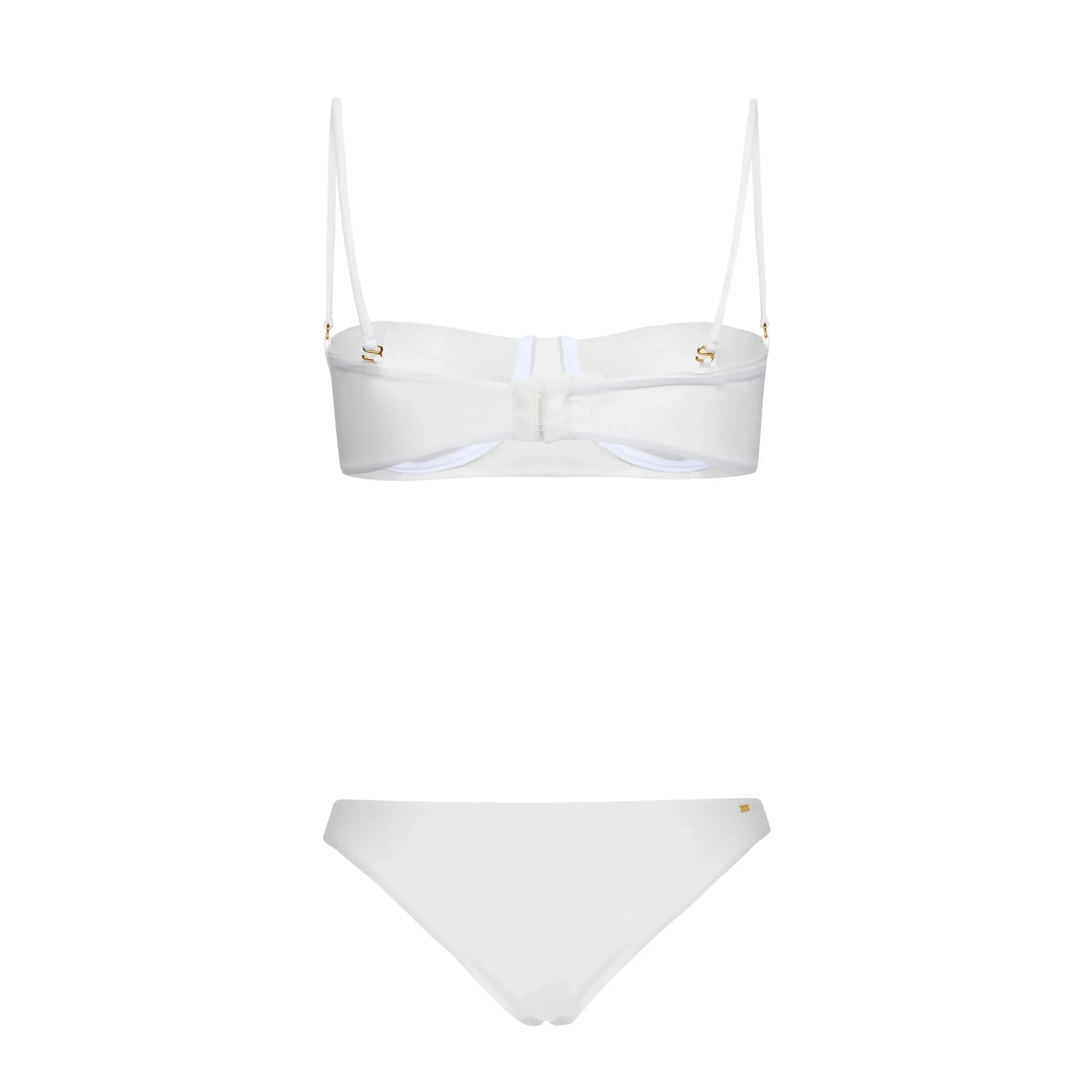 Biquíni meia-taça nervura Off White