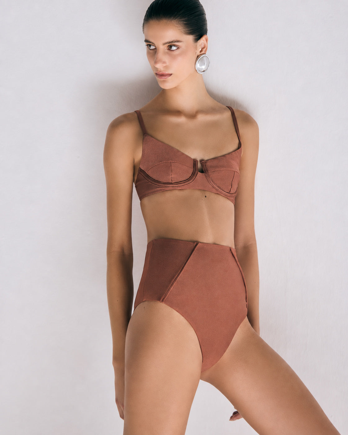 Biquíni Meia Taça Hot Pants Collab Lolitta Bronze