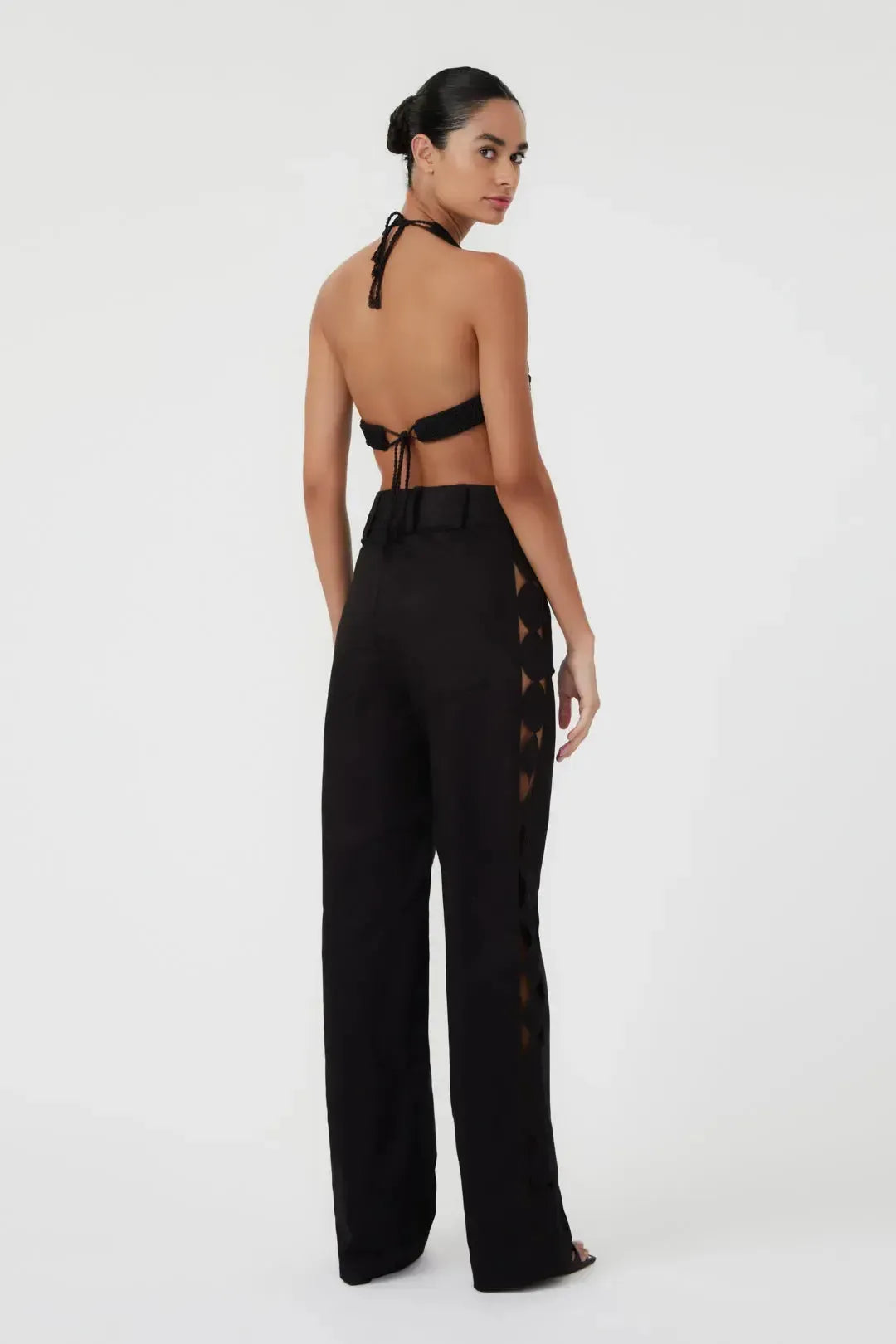 Calça Sarja Laser Geométrico Black