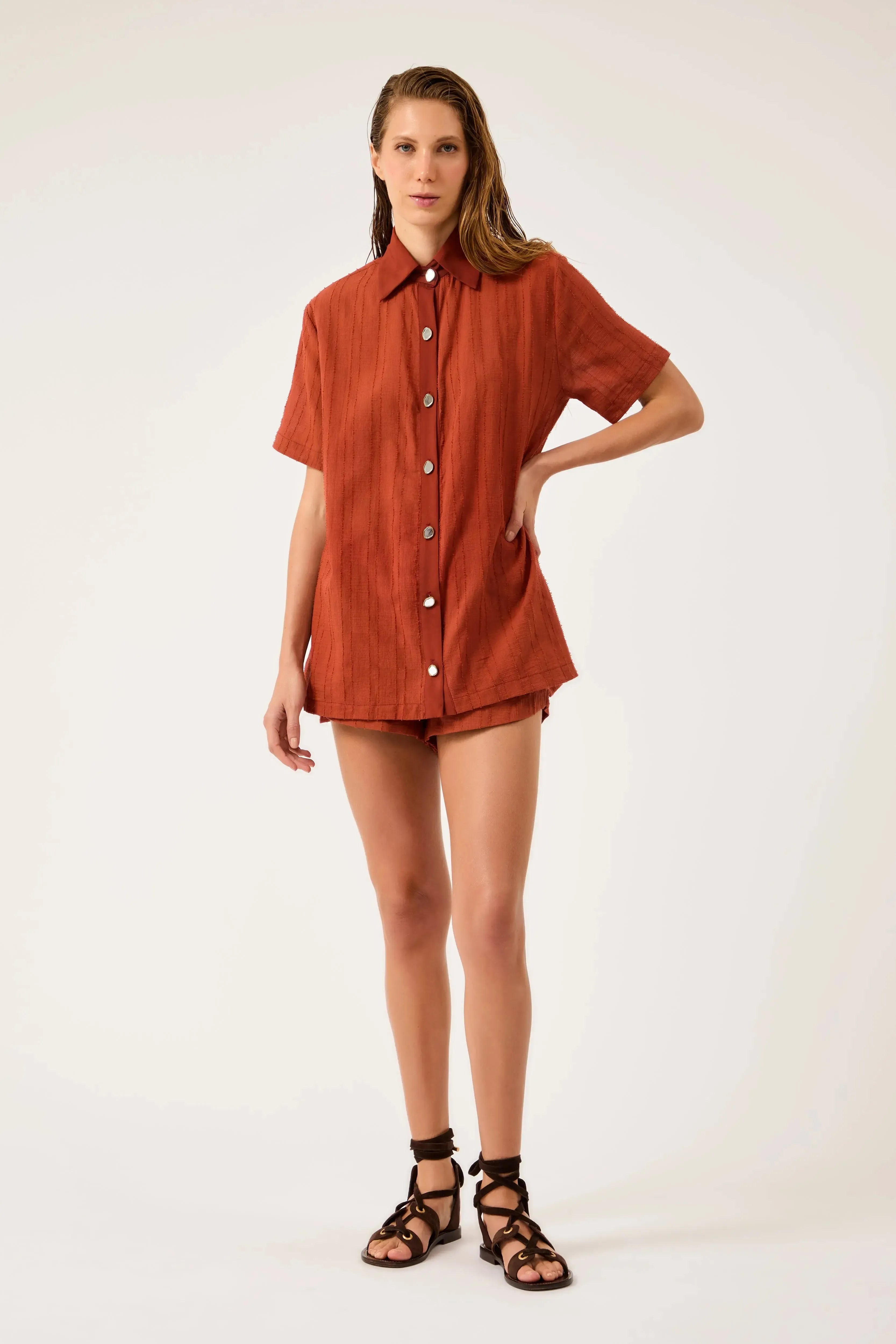 Camisa Lumière Terracotta