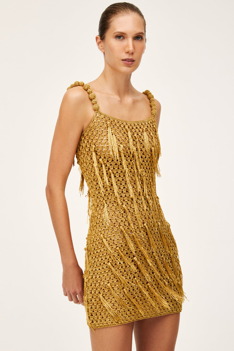 Vestido Franjas Golden