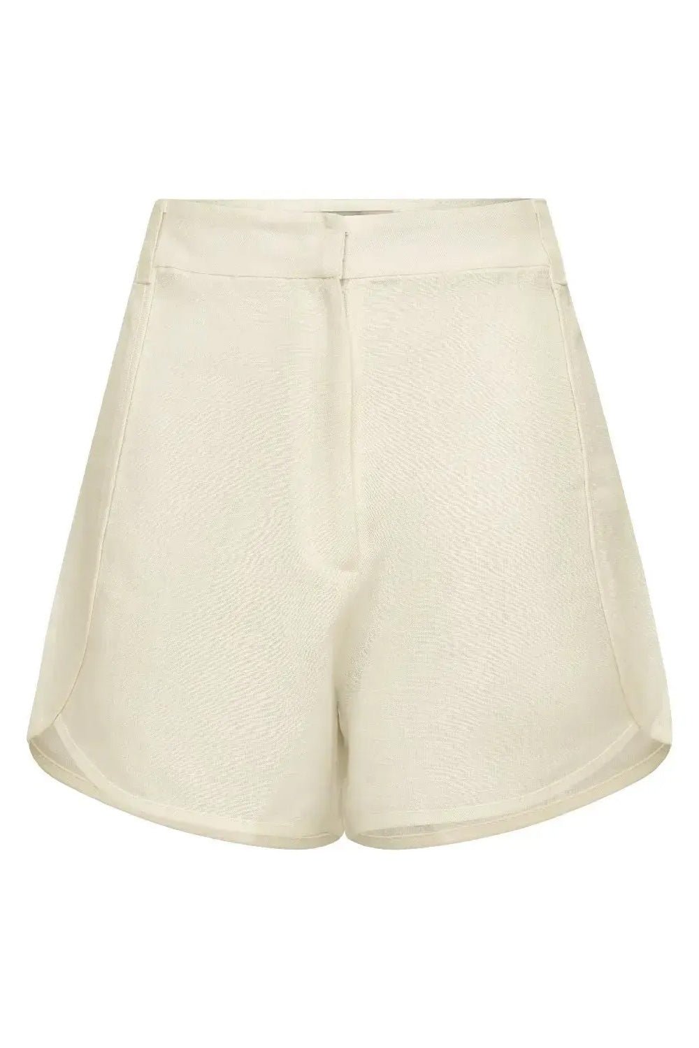 Shorts Linho Cintura Alta Off White