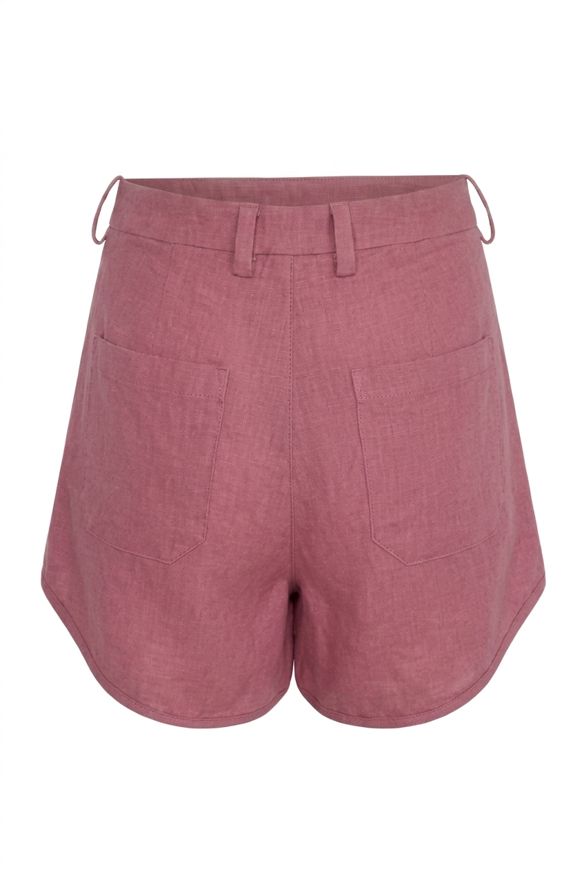 Shorts Linho Cintura Alta Líris