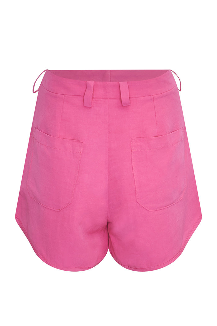 Shorts Linho Cintura Alta Líris