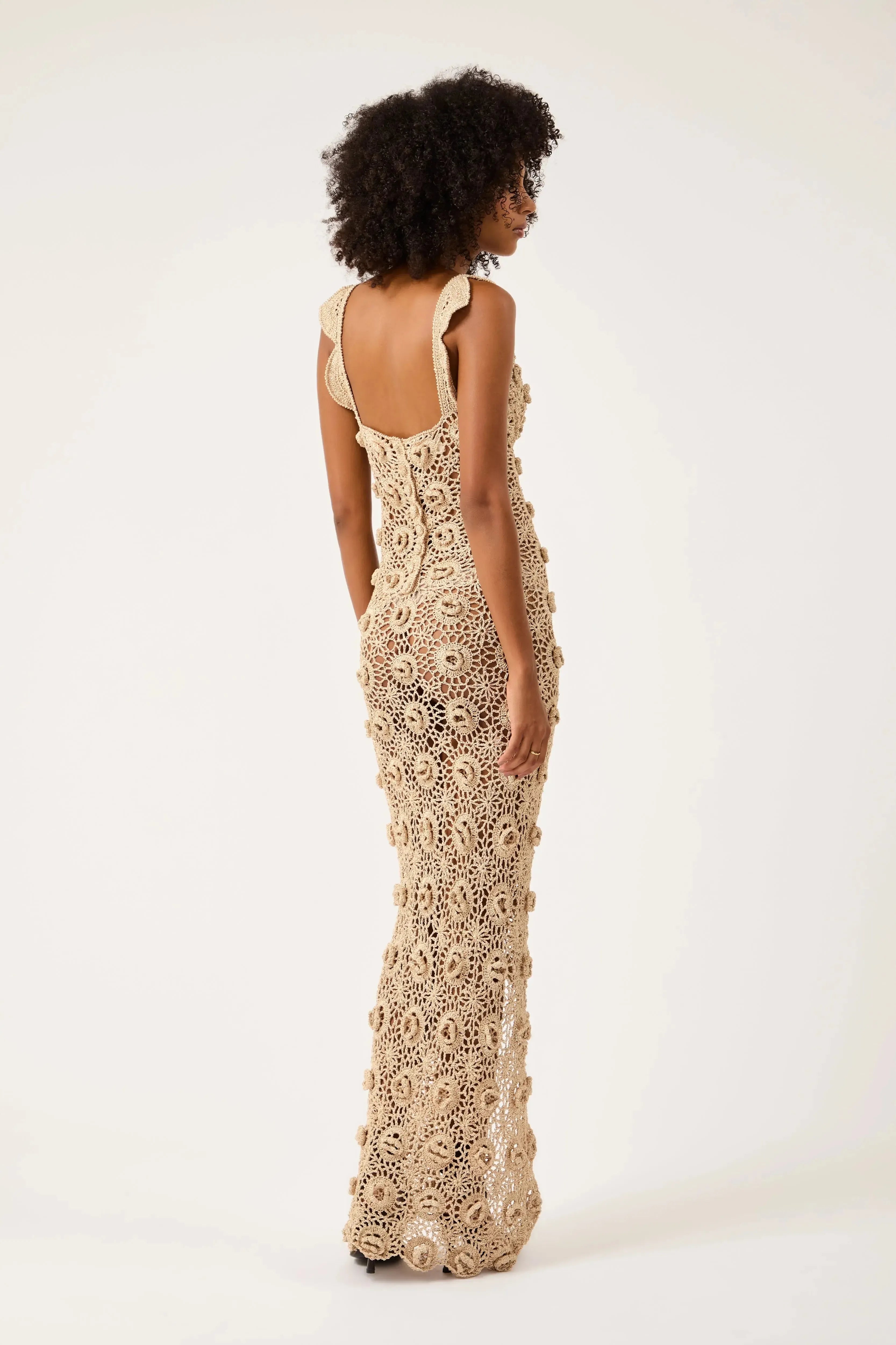 Vestido Crochet Mullet Fleurs