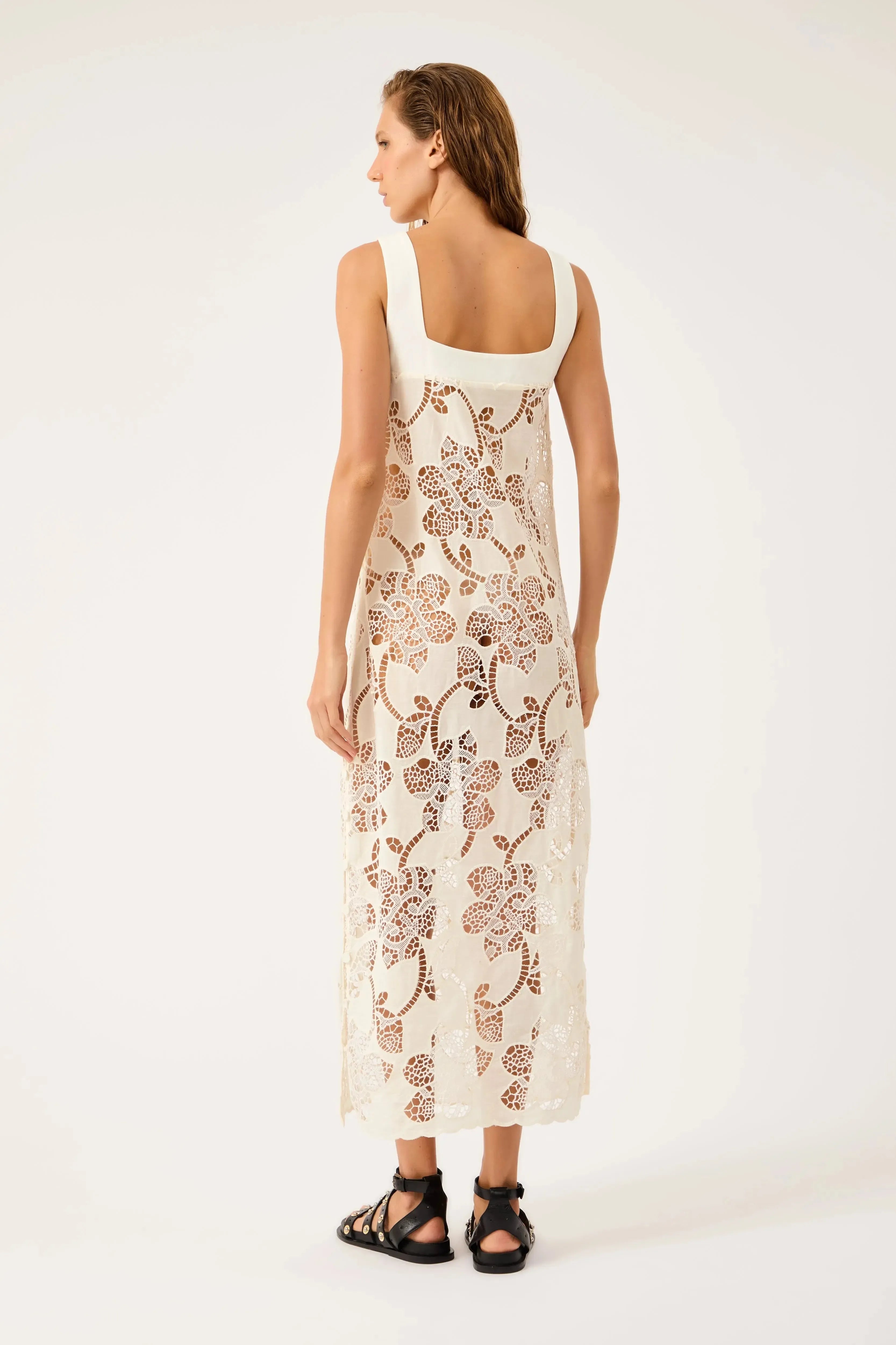 Vestido Florale Off White