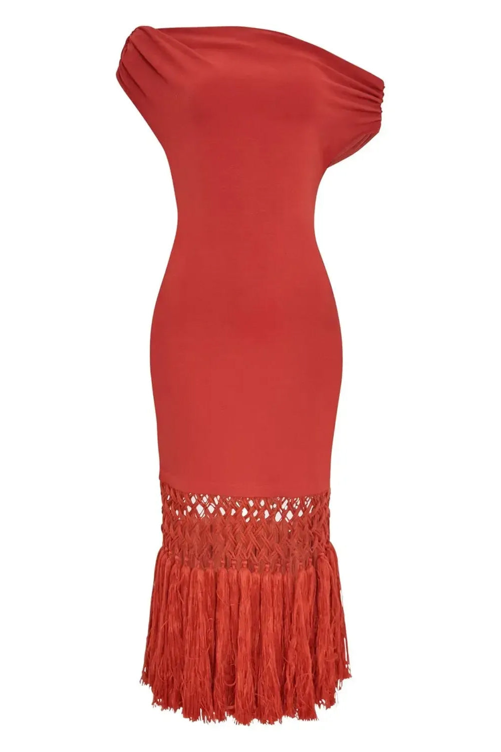 Vestido Franges D’oasis Terracotta