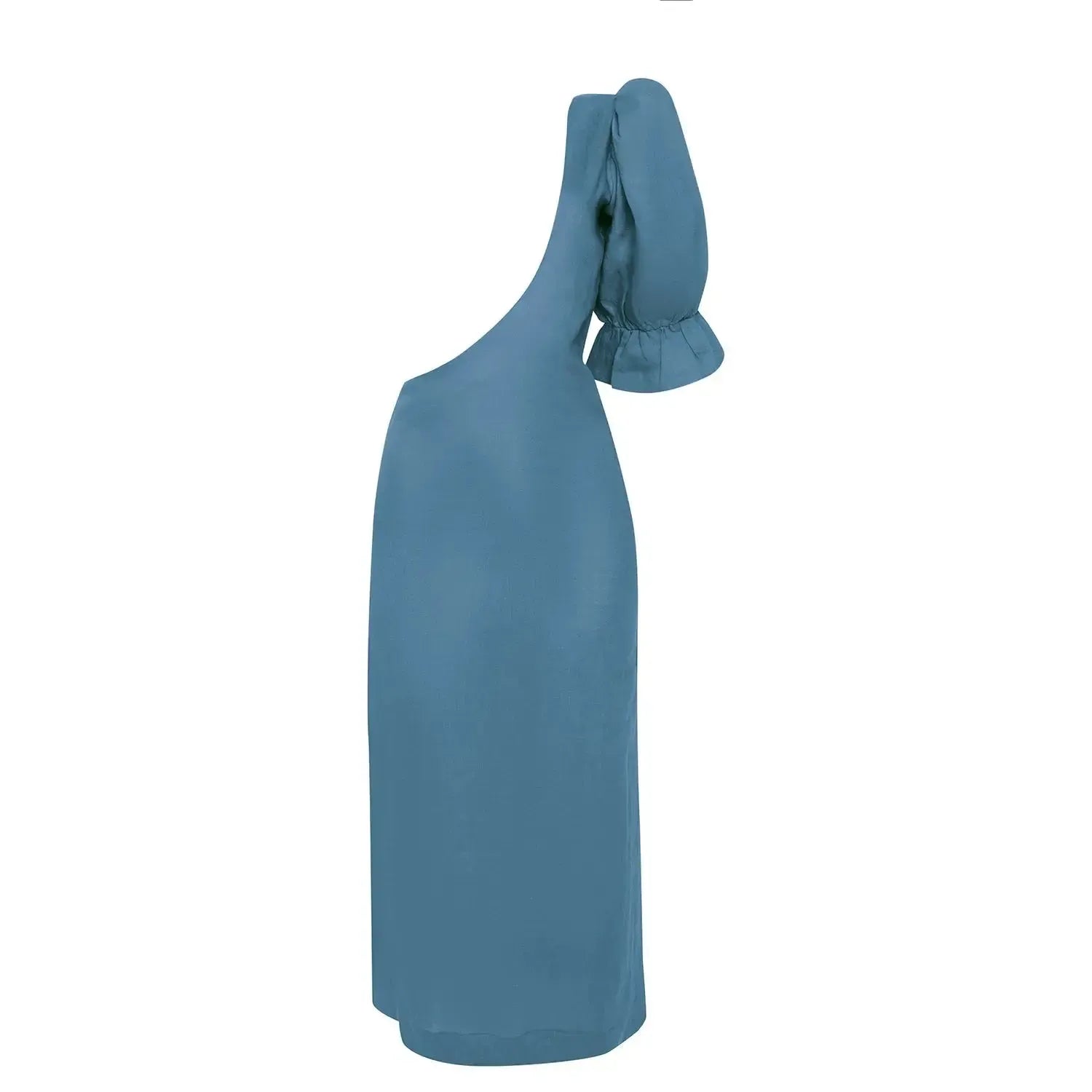 Vestido ombro só manga volume nilo