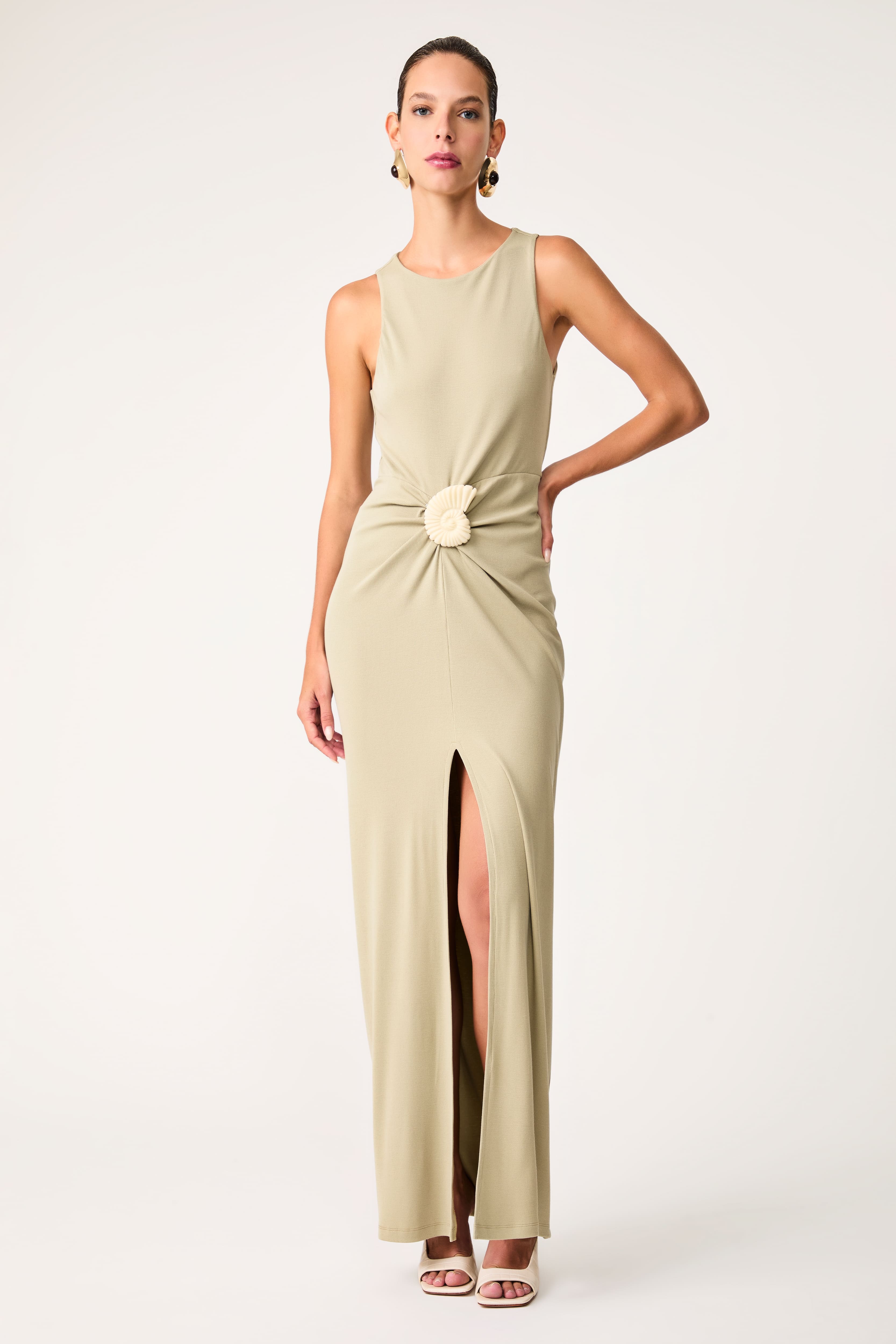 Vestido Malha Broche Les Coquillages Menthe