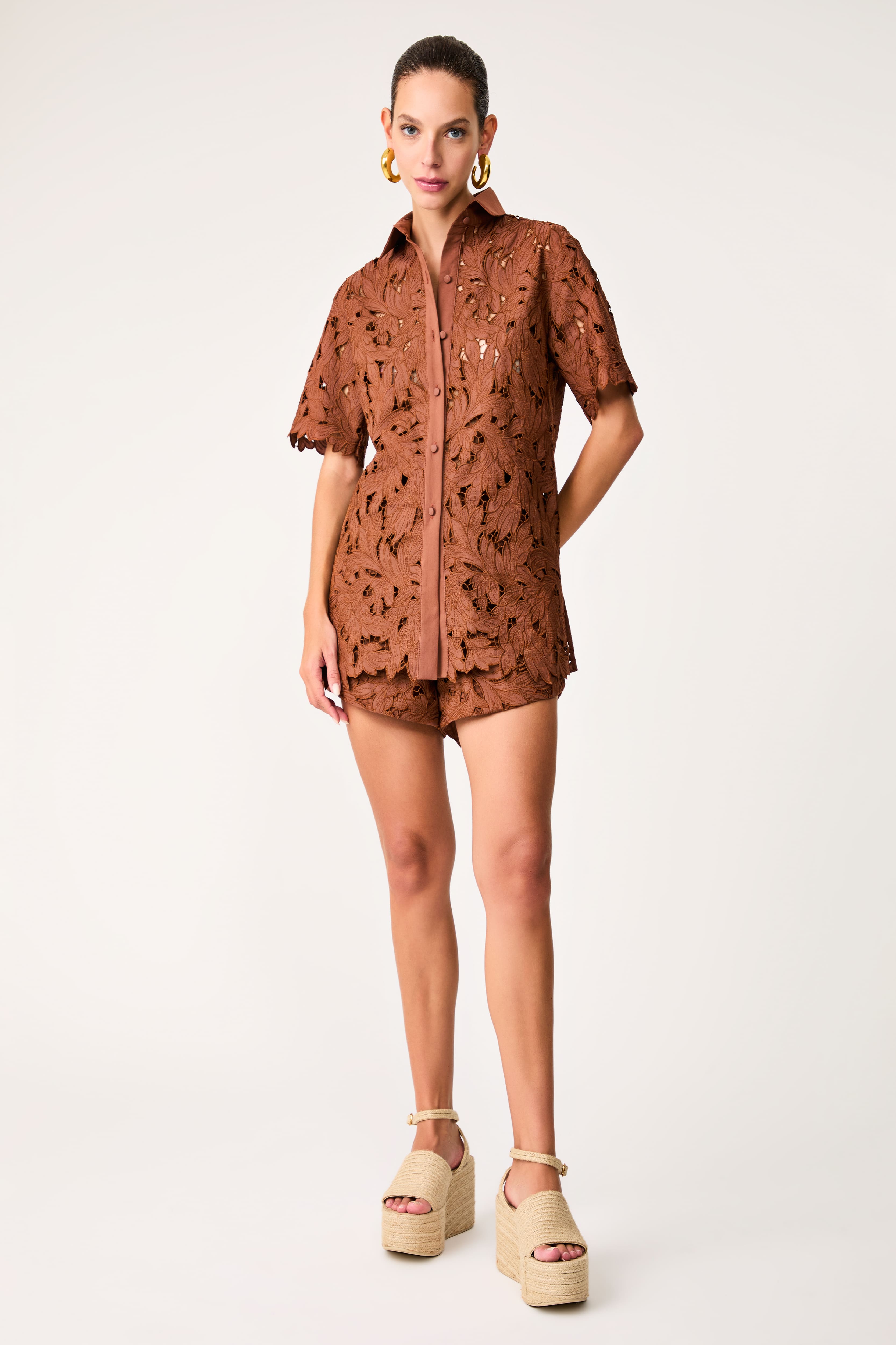 Camisa Richelieu Les Algues Mocha