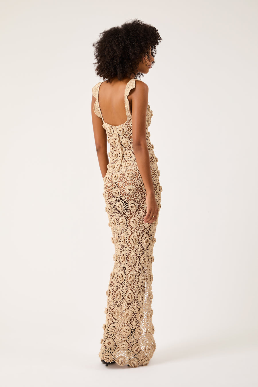 Vestido Crochet Mullet Fleurs
